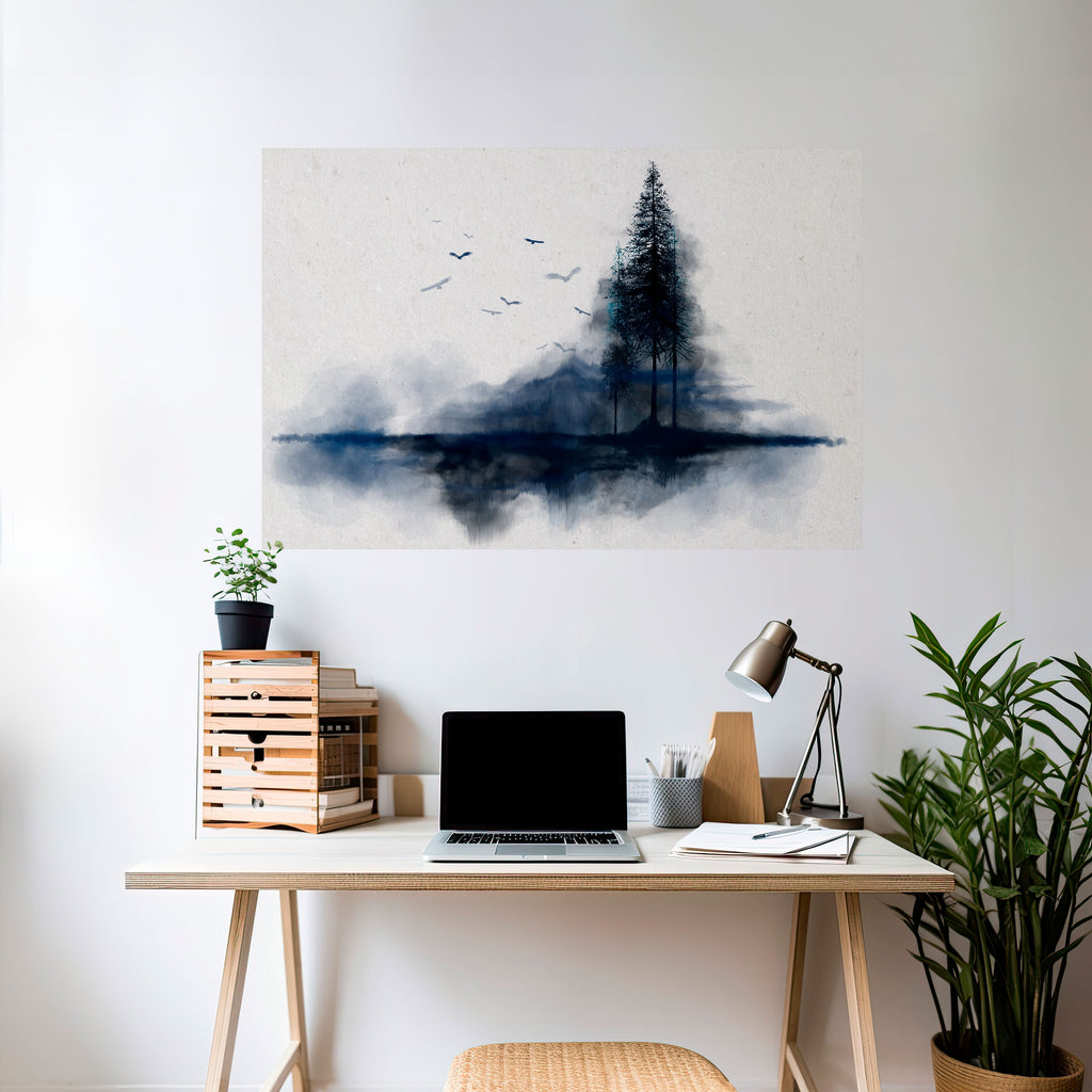 Póster horizontal autoadhesivo Misty Reccollection