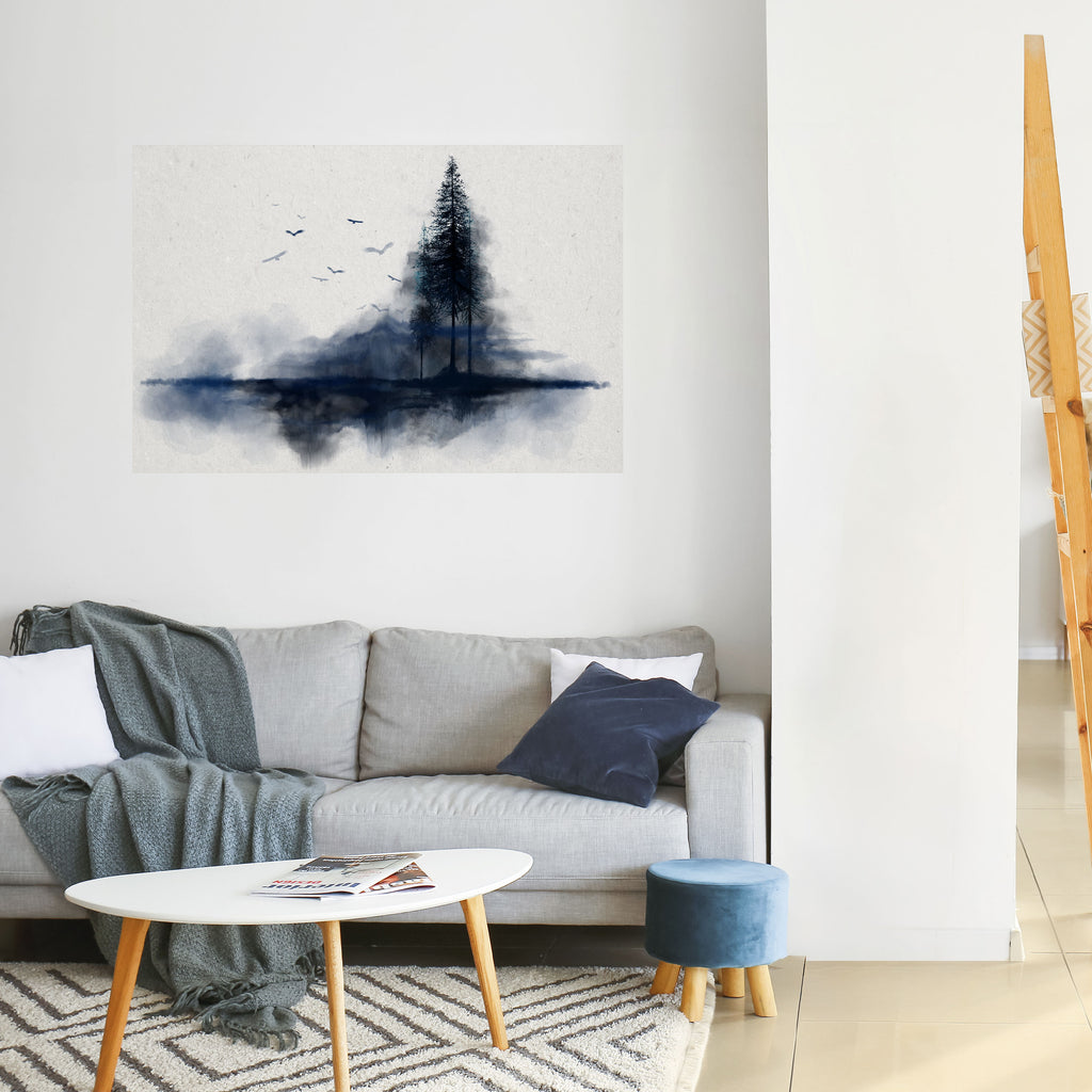 Póster horizontal autoadhesivo Misty Reccollection