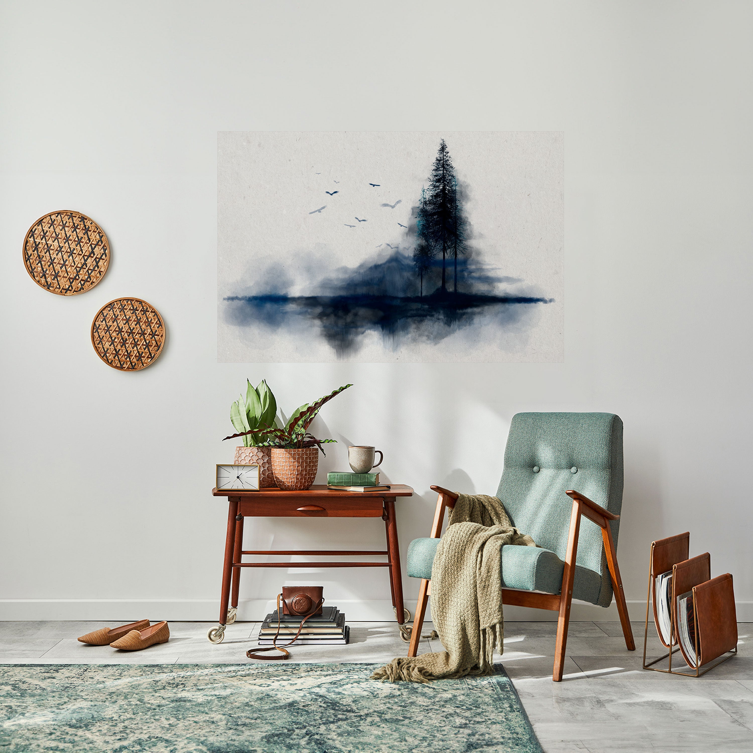 Póster horizontal autoadhesivo Misty Reccollection