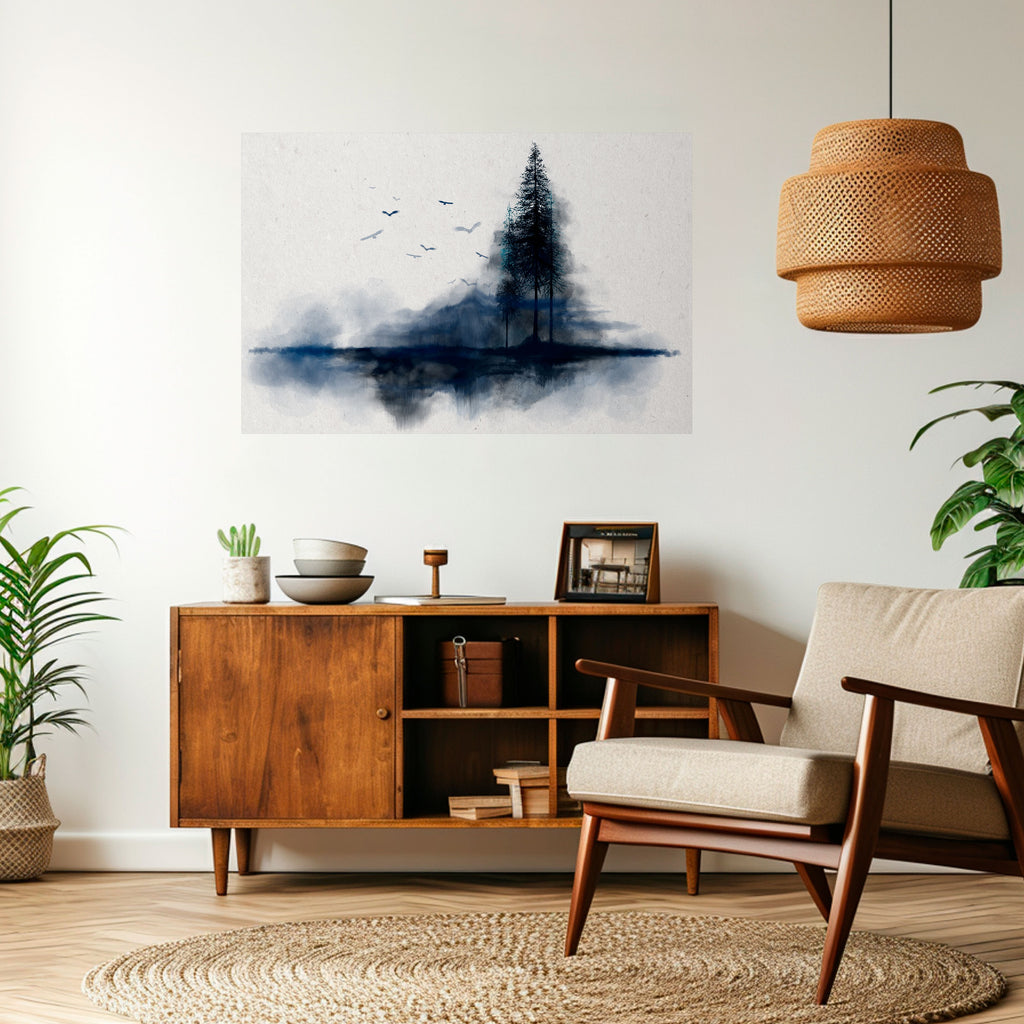 Póster horizontal autoadhesivo Misty Reccollection