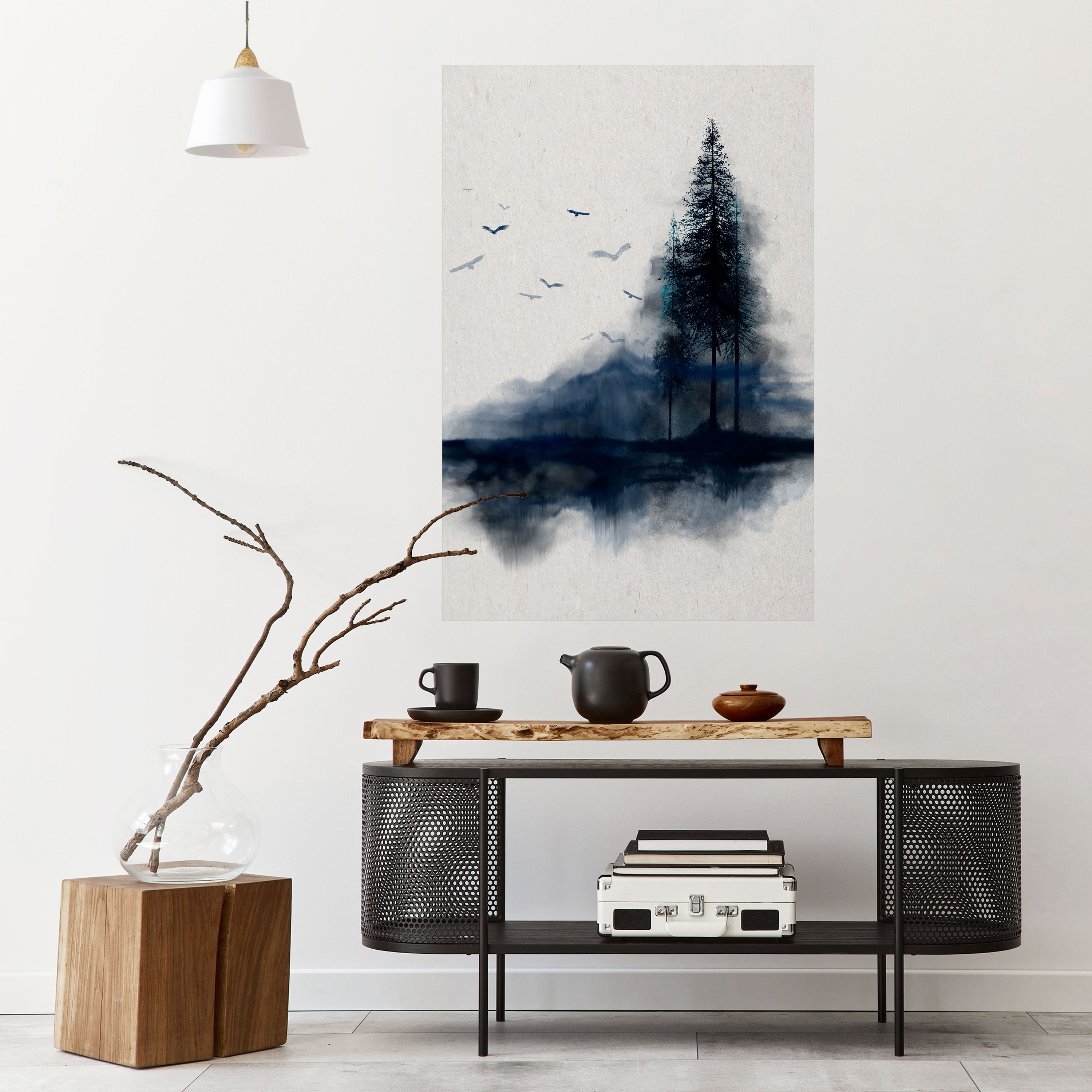 MISTY RECOLLECTION Peel and Stick Vertical Poster