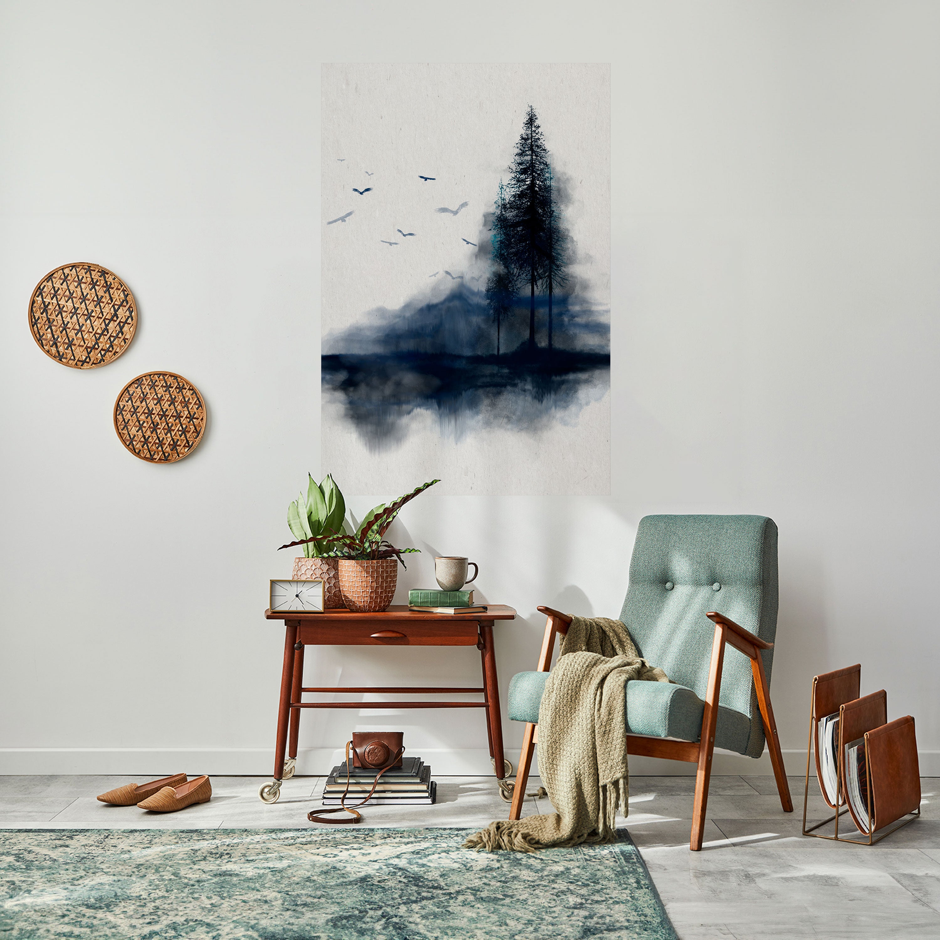 MISTY RECOLLECTION Peel and Stick Vertical Poster