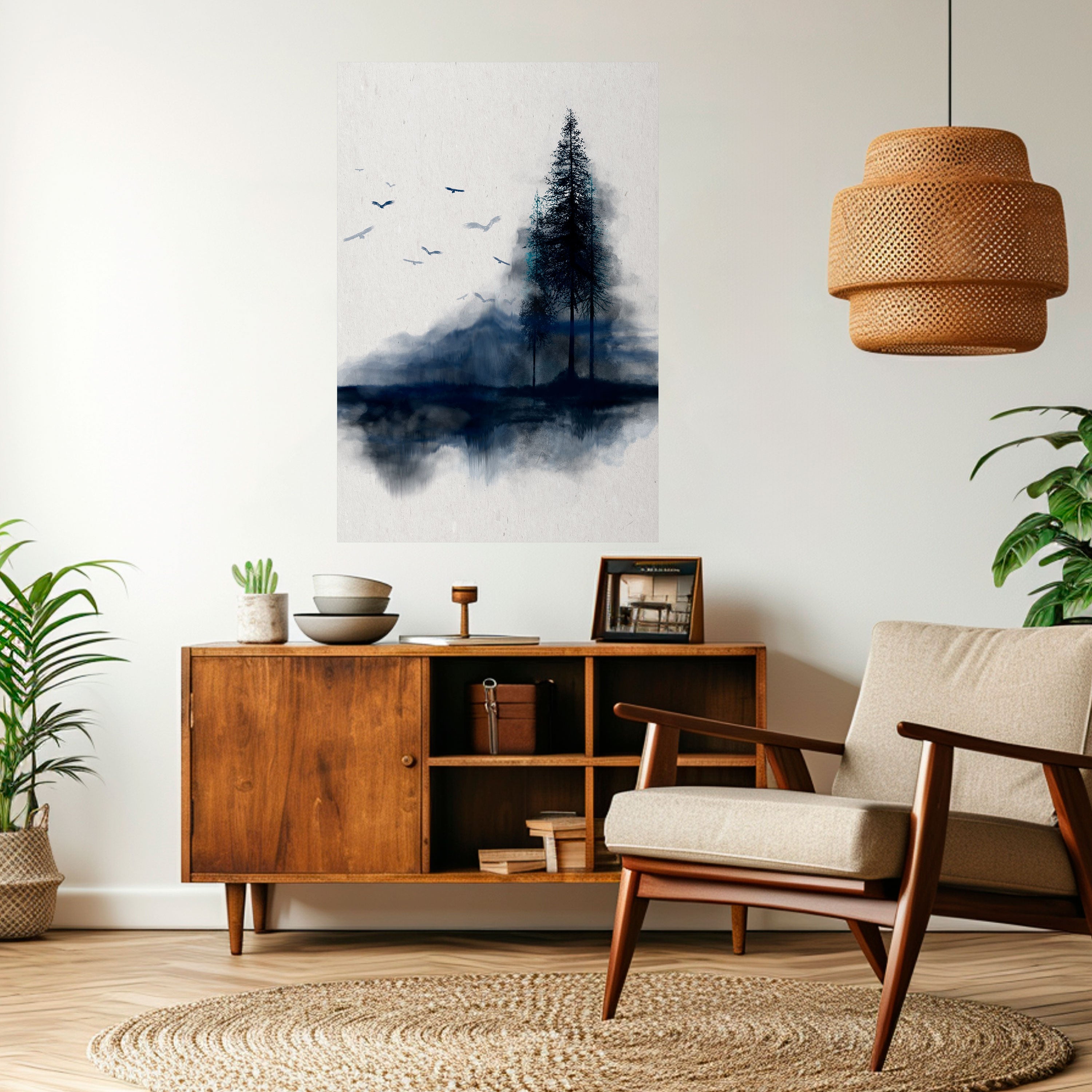 MISTY RECOLLECTION Peel and Stick Vertical Poster