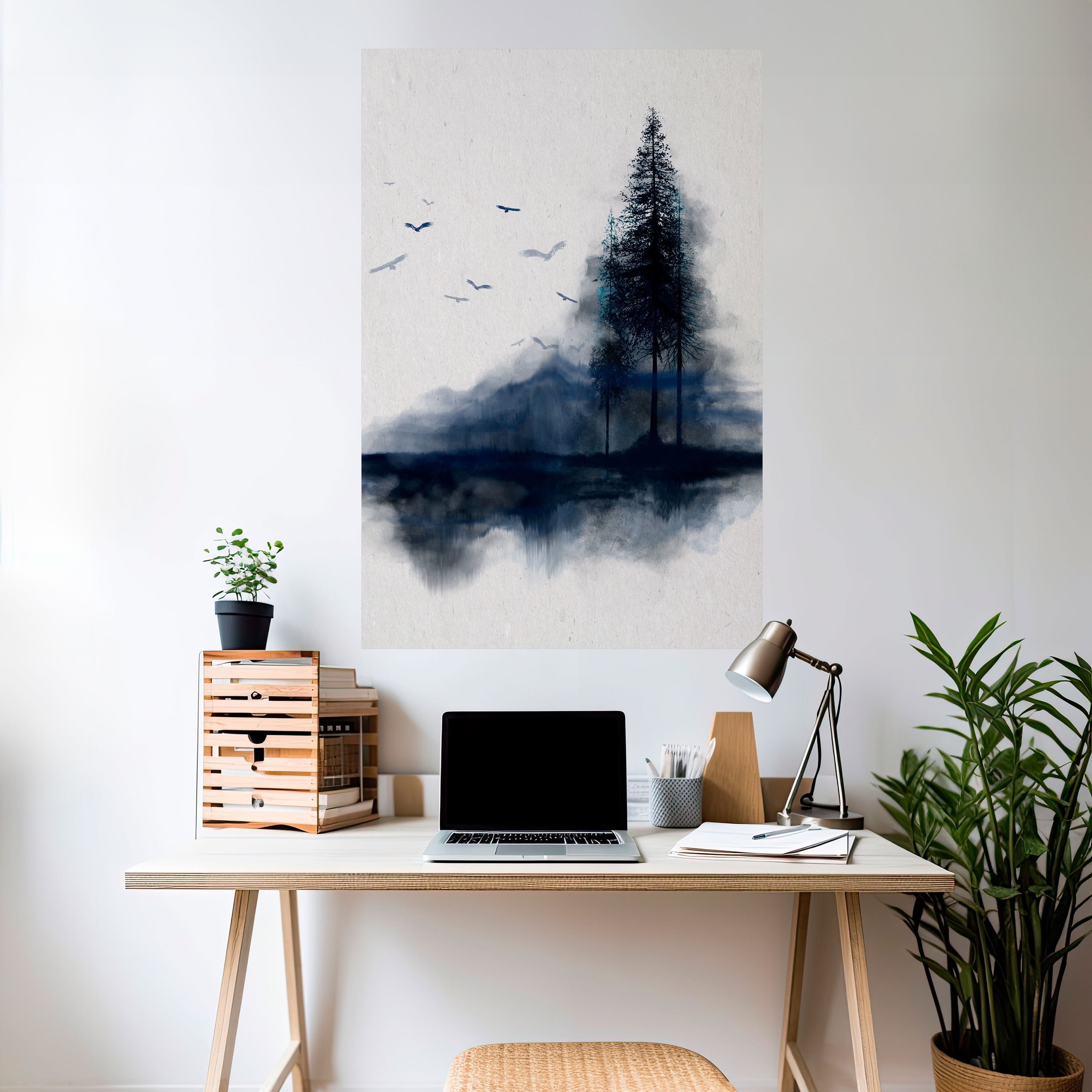 MISTY RECOLLECTION Peel and Stick Vertical Poster