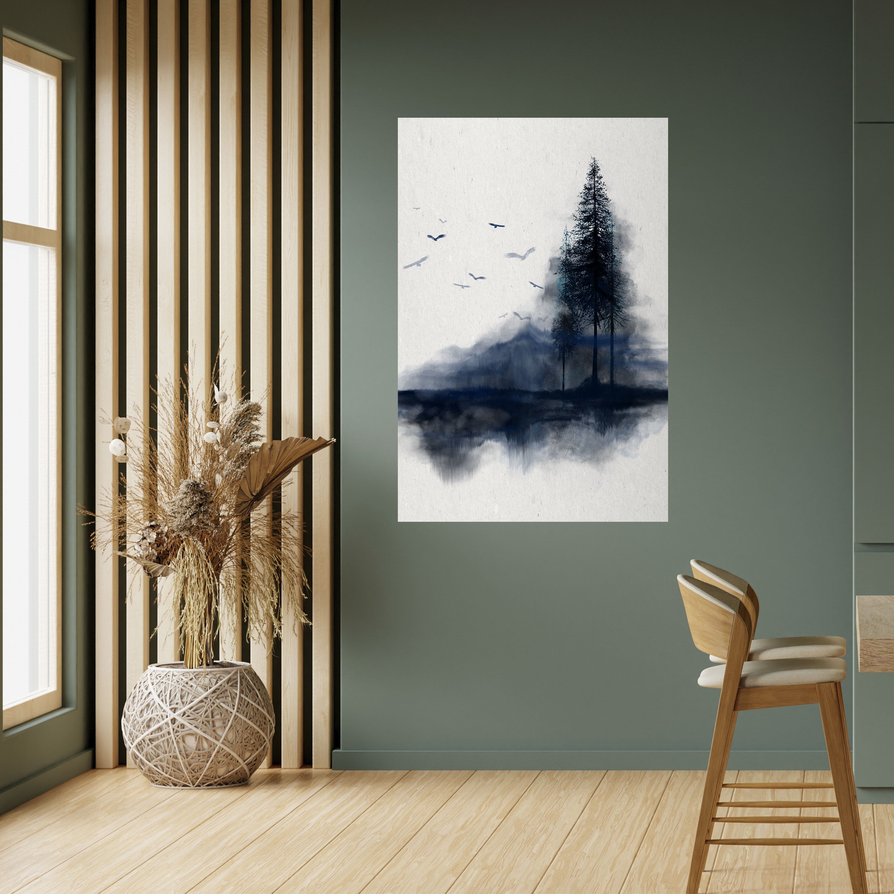 MISTY RECOLLECTION Peel and Stick Vertical Poster
