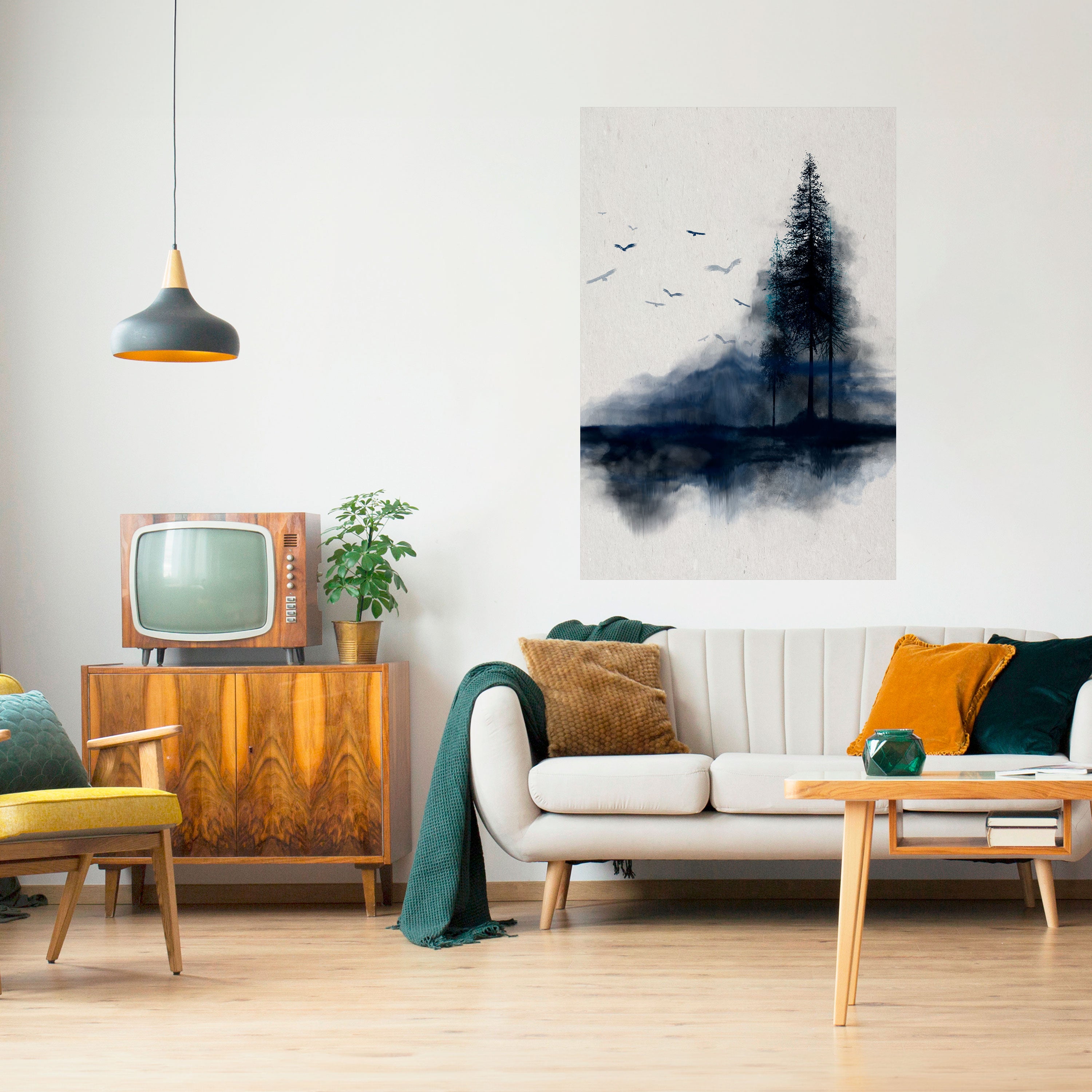 MISTY RECOLLECTION Peel and Stick Vertical Poster