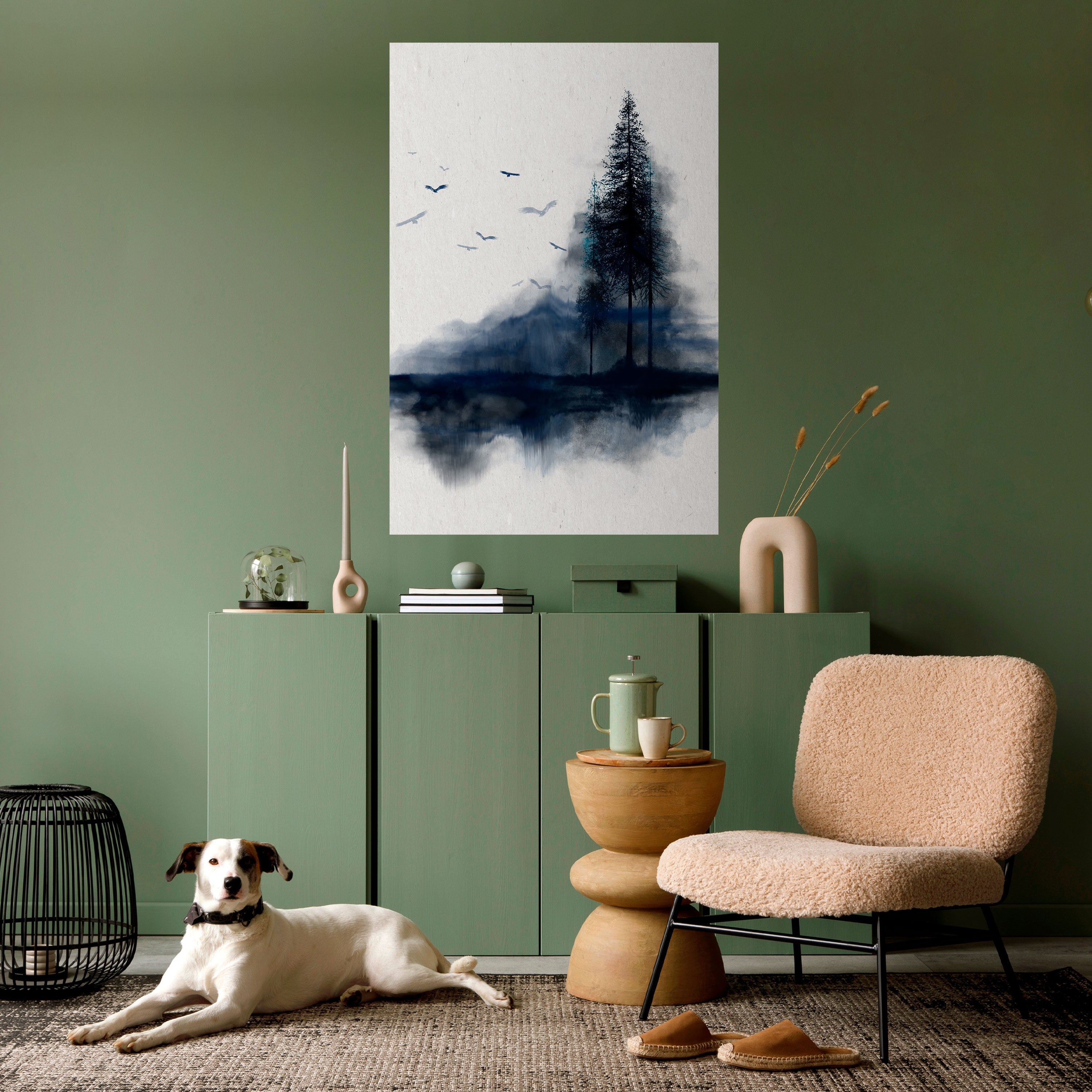 MISTY RECOLLECTION Peel and Stick Vertical Poster