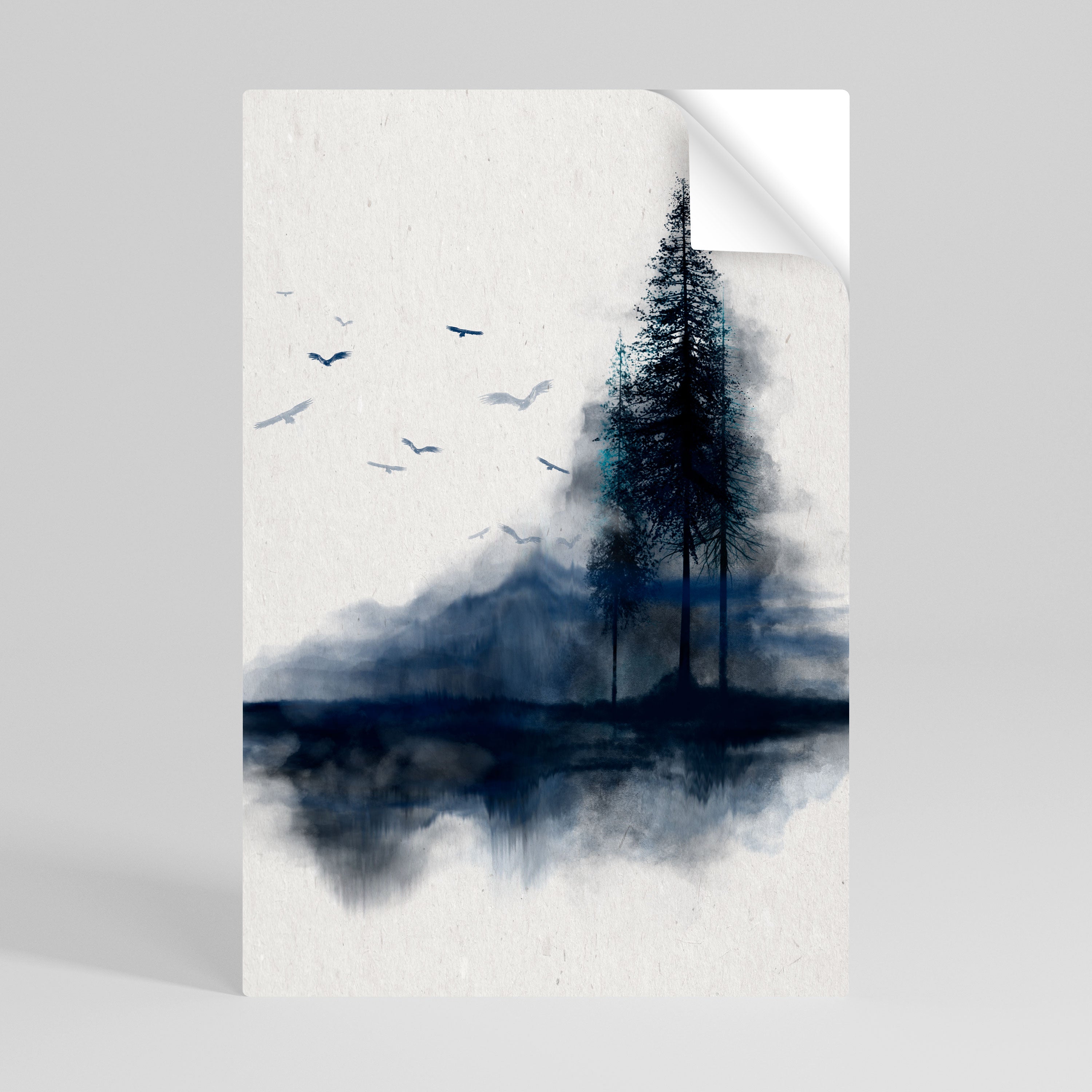 MISTY RECOLLECTION Peel and Stick Vertical Poster