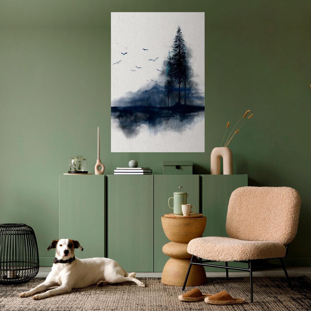 MISTY RECOLLECTION Peel and Stick Vertical Poster
