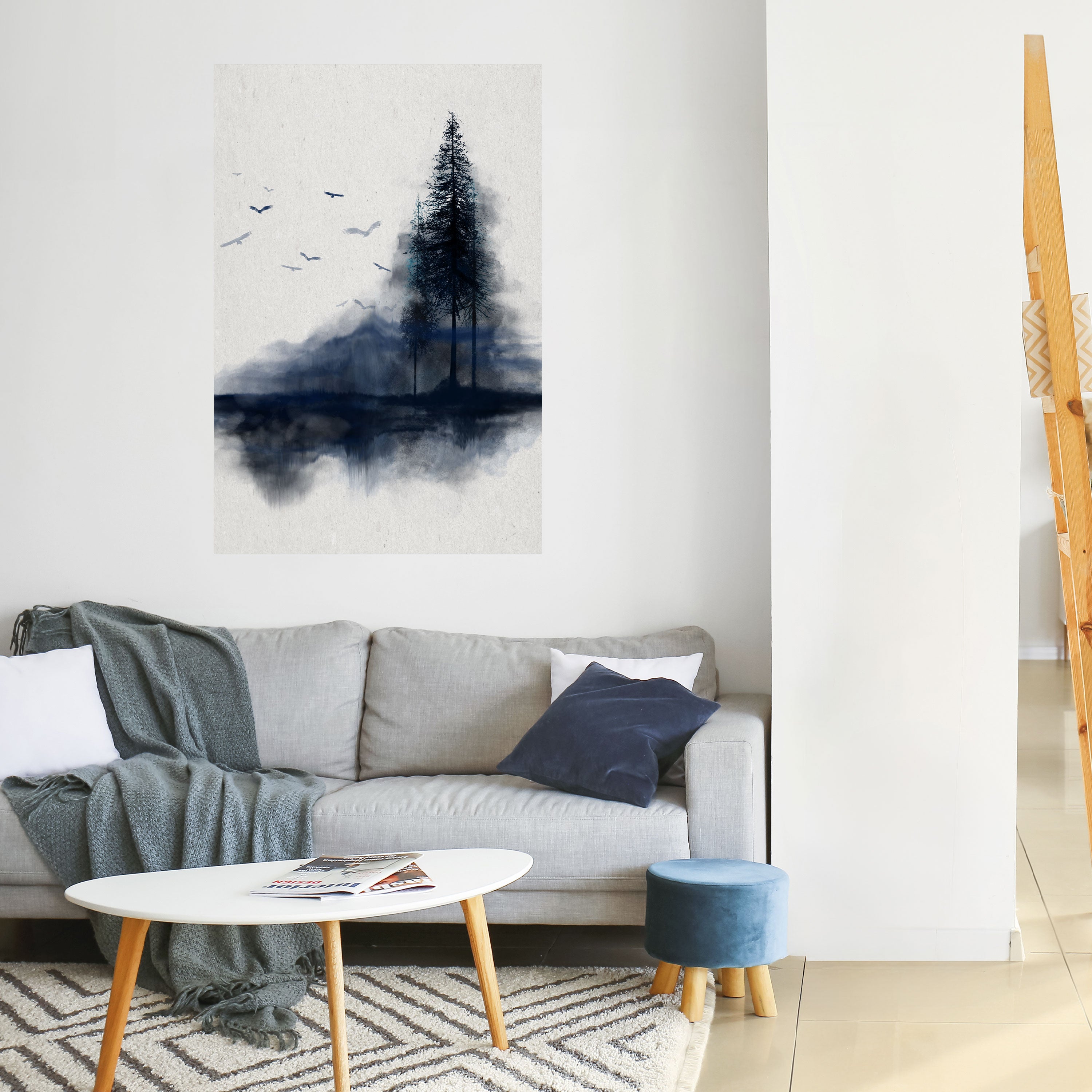 MISTY RECOLLECTION Peel and Stick Vertical Poster