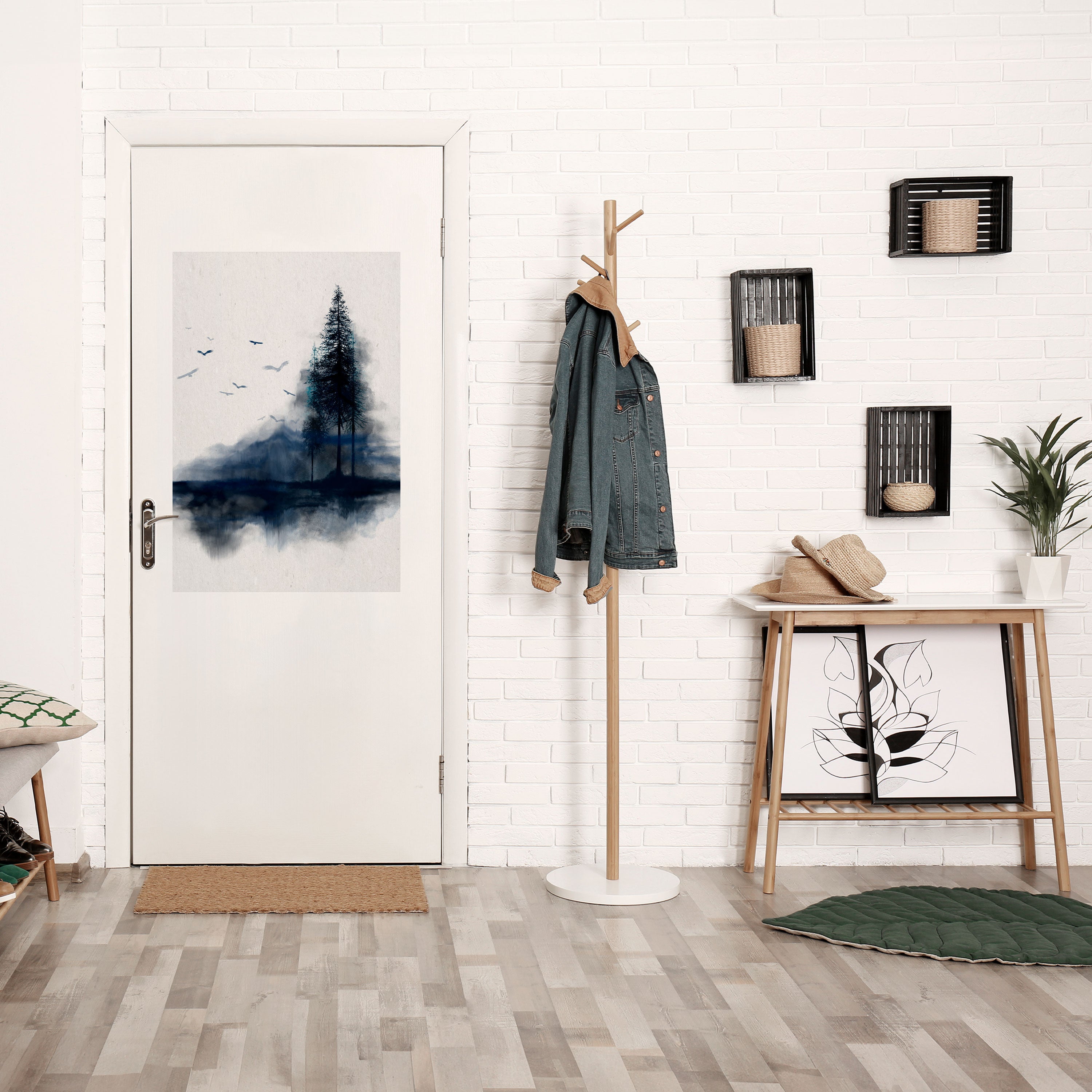 MISTY RECOLLECTION Peel and Stick Vertical Poster