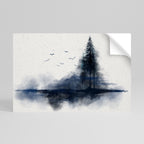 MISTY RECOLLECTION Peel and Stick Horizontal Poster