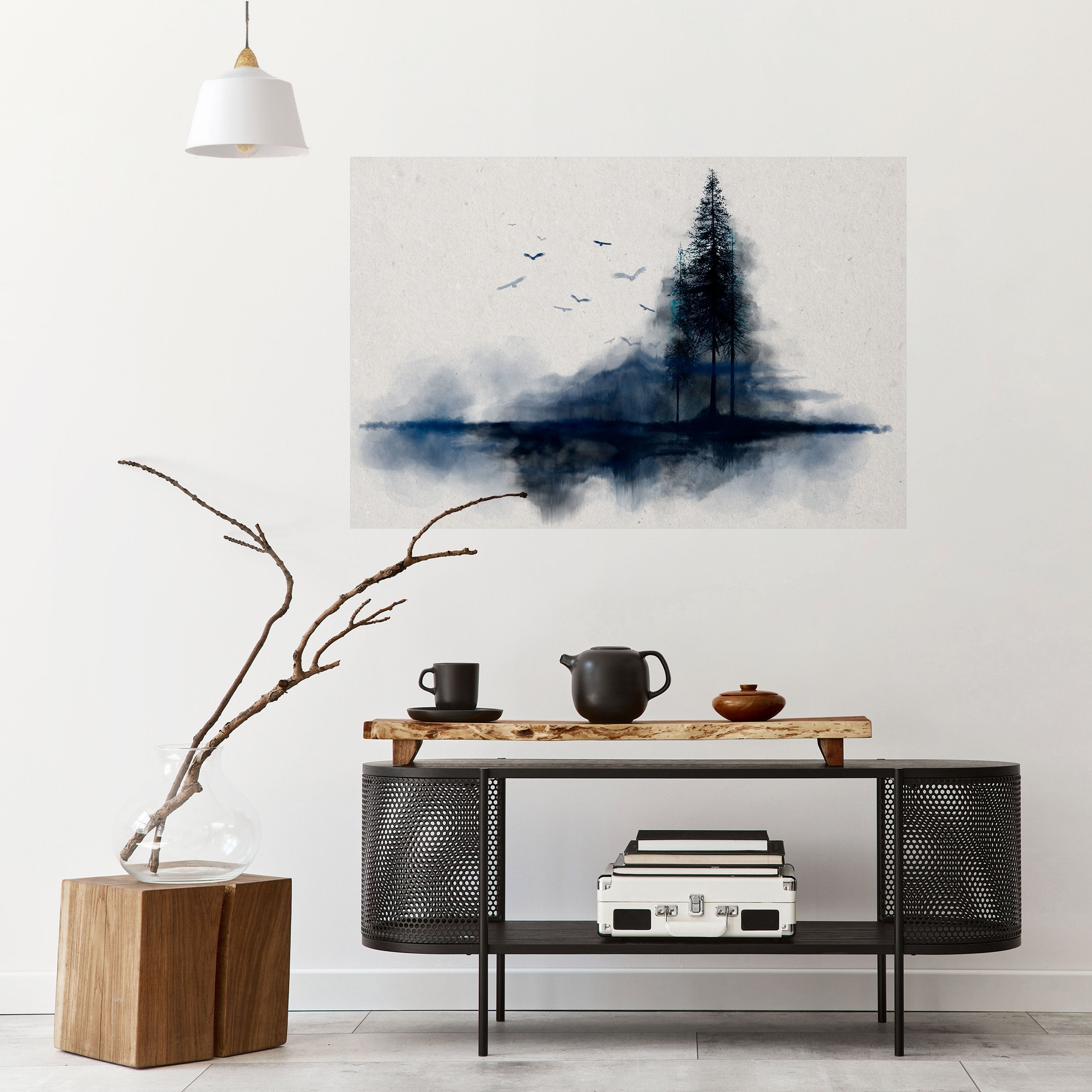 Póster horizontal autoadhesivo Misty Reccollection