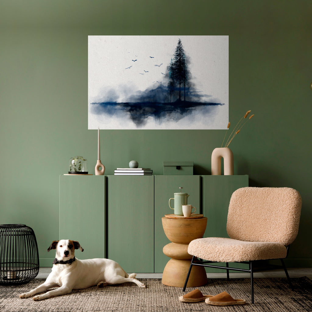 Póster horizontal autoadhesivo Misty Reccollection