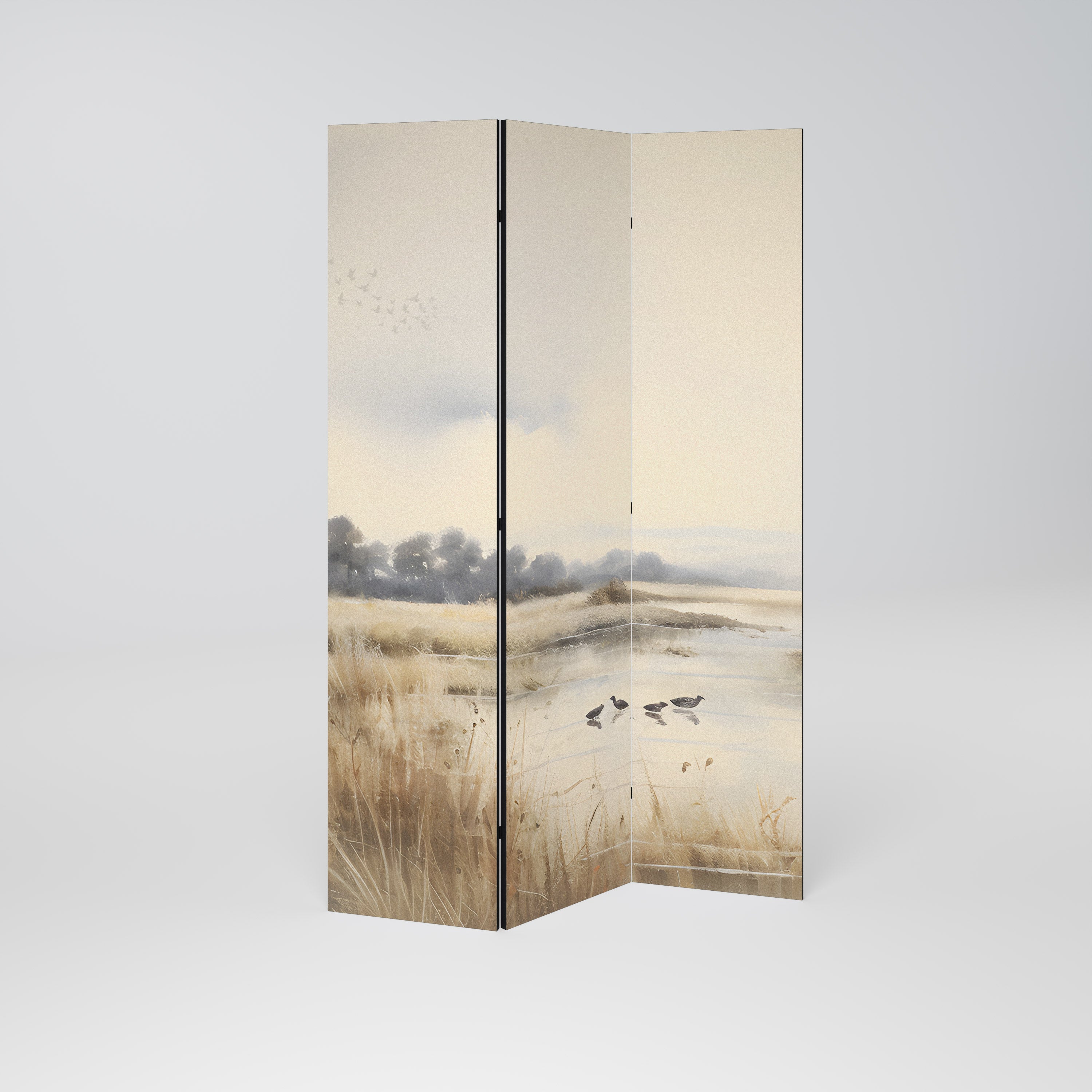 Biombo decorativo de 3 paneles LAKESIDE NOSTALGY