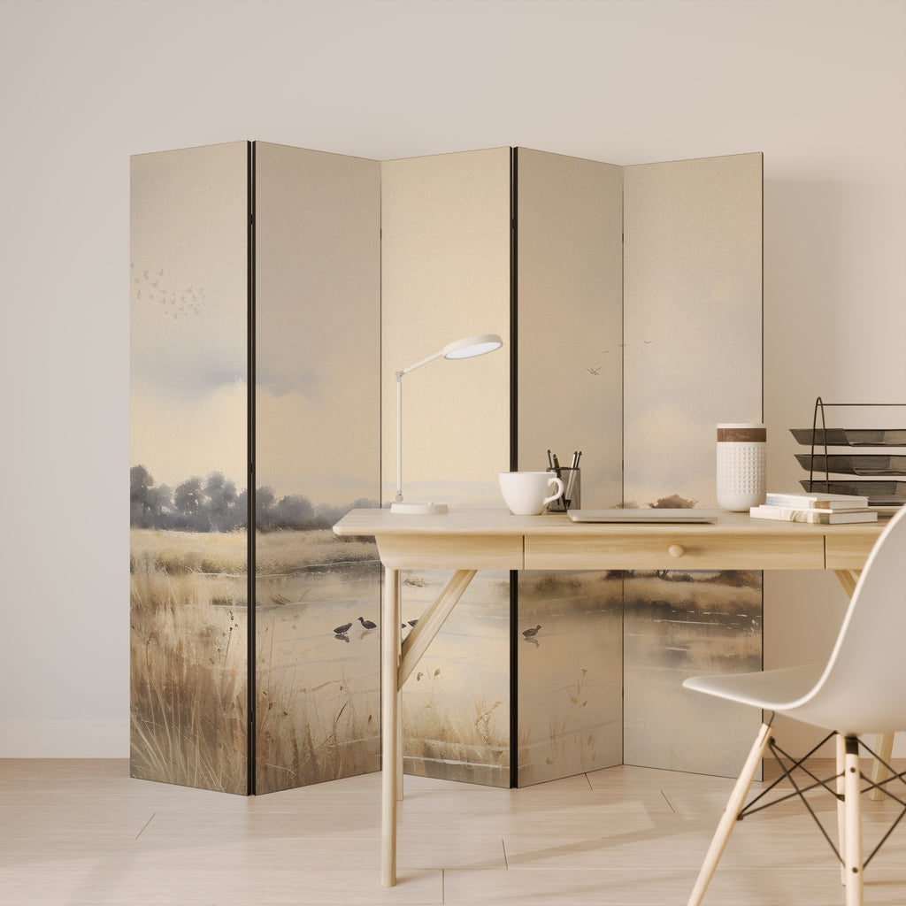 LAKESIDE NOSTALGY 5-Panel Room Divider