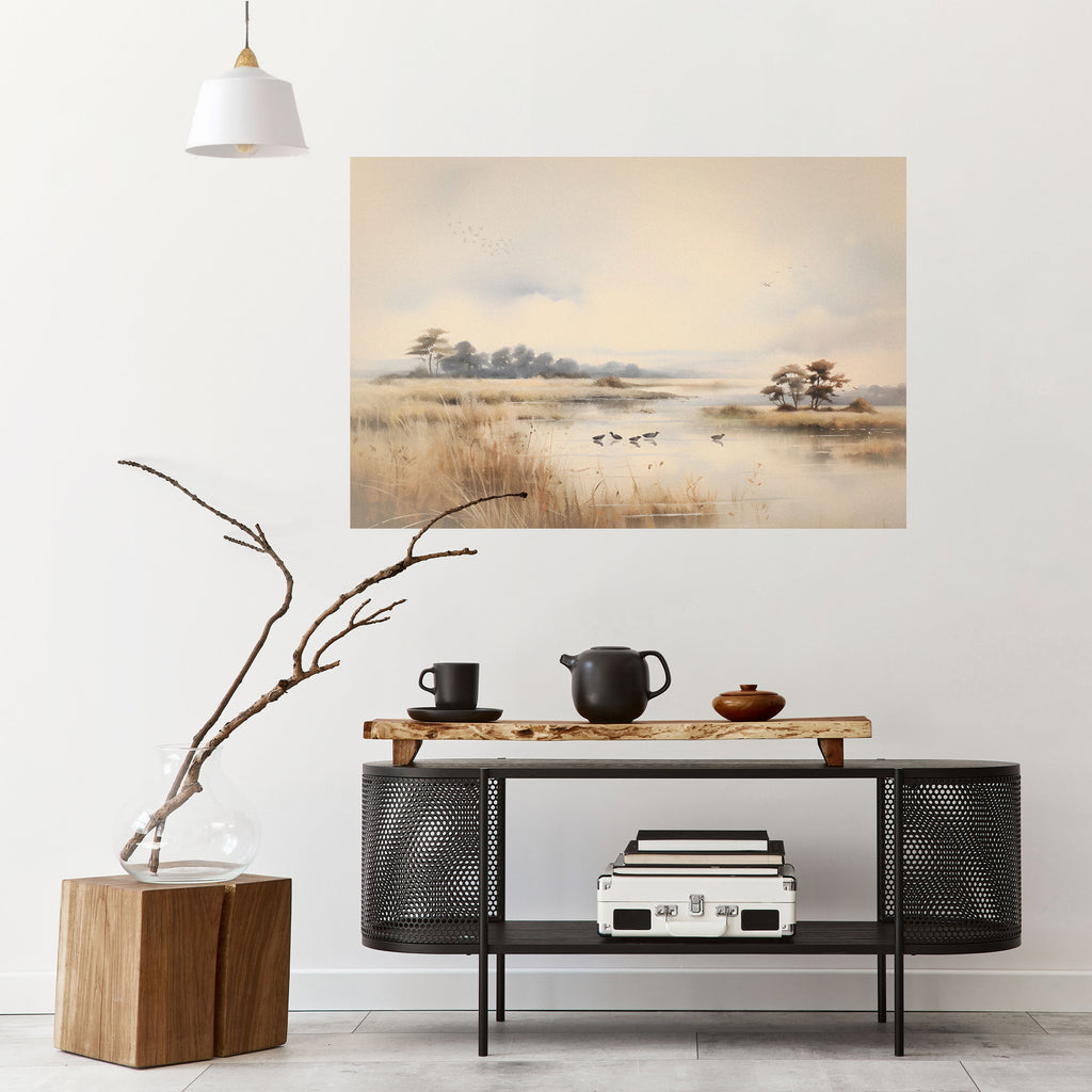 Póster horizontal autoadhesivo LAKESIDE NOSTALGY