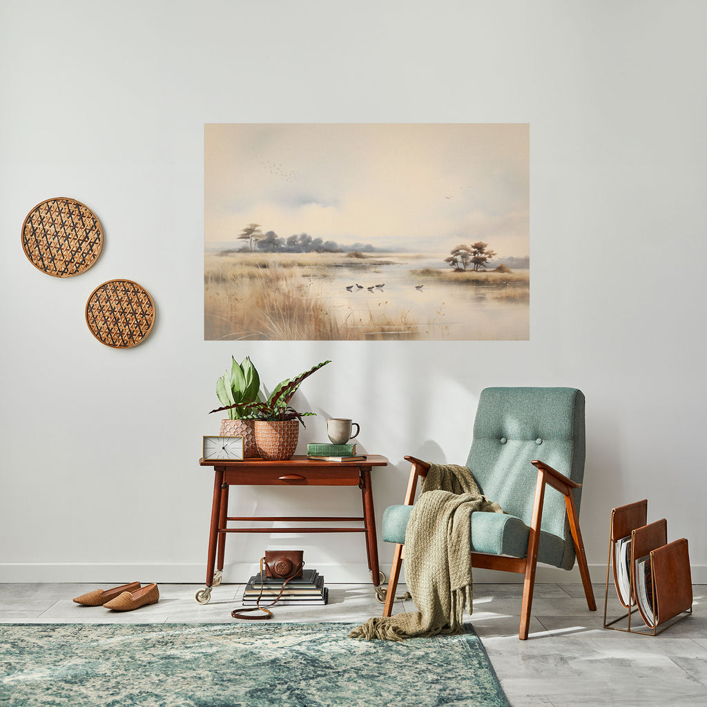 Póster horizontal autoadhesivo LAKESIDE NOSTALGY