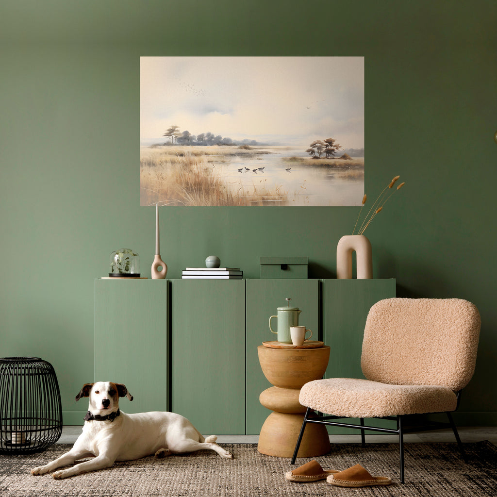 Póster horizontal autoadhesivo LAKESIDE NOSTALGY