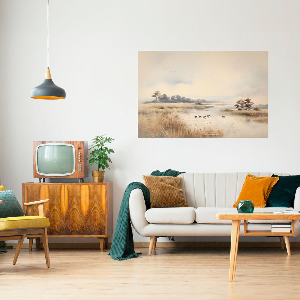 Póster horizontal autoadhesivo LAKESIDE NOSTALGY