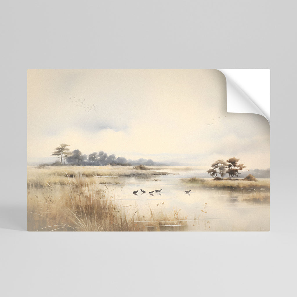 Póster horizontal autoadhesivo LAKESIDE NOSTALGY