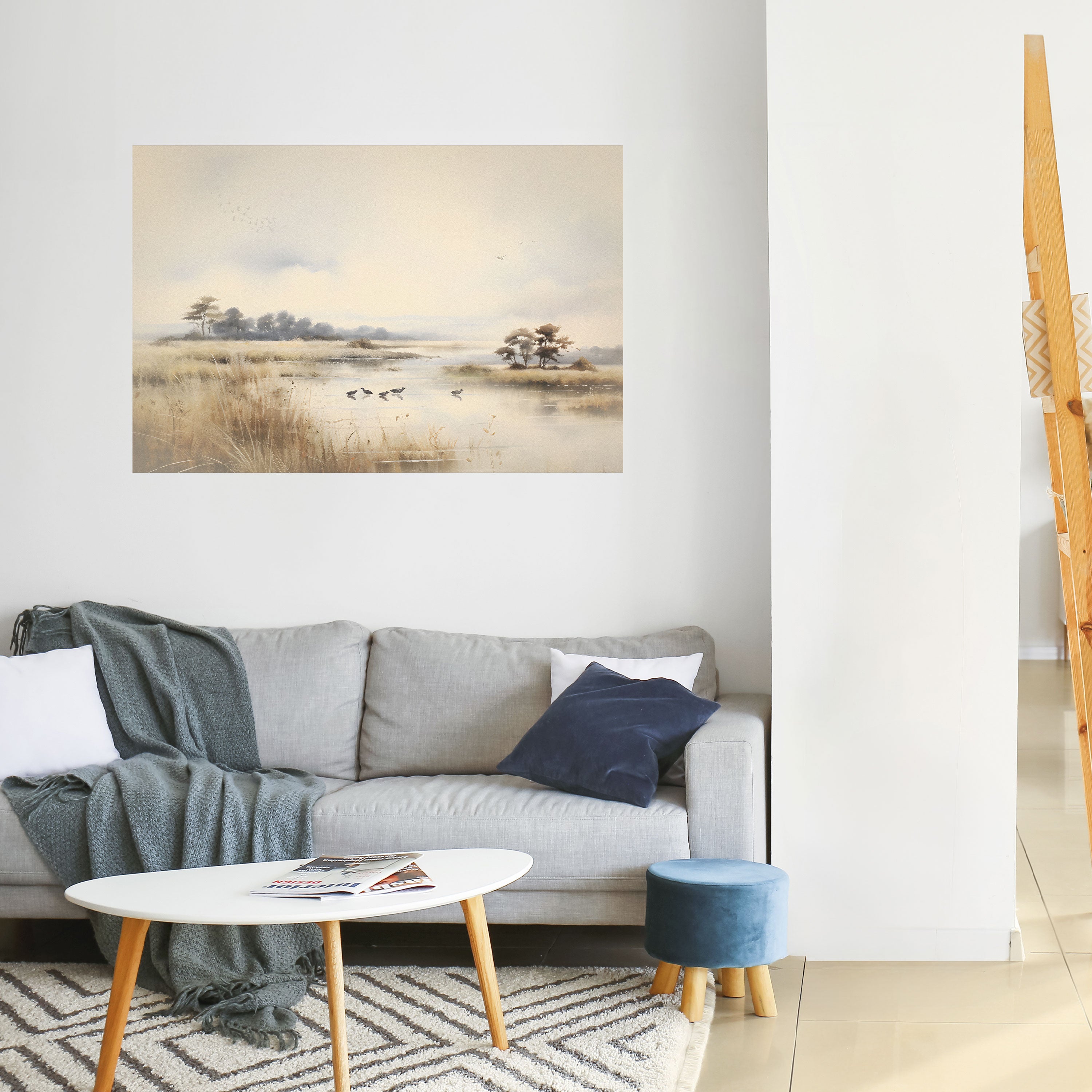 Póster horizontal autoadhesivo LAKESIDE NOSTALGY