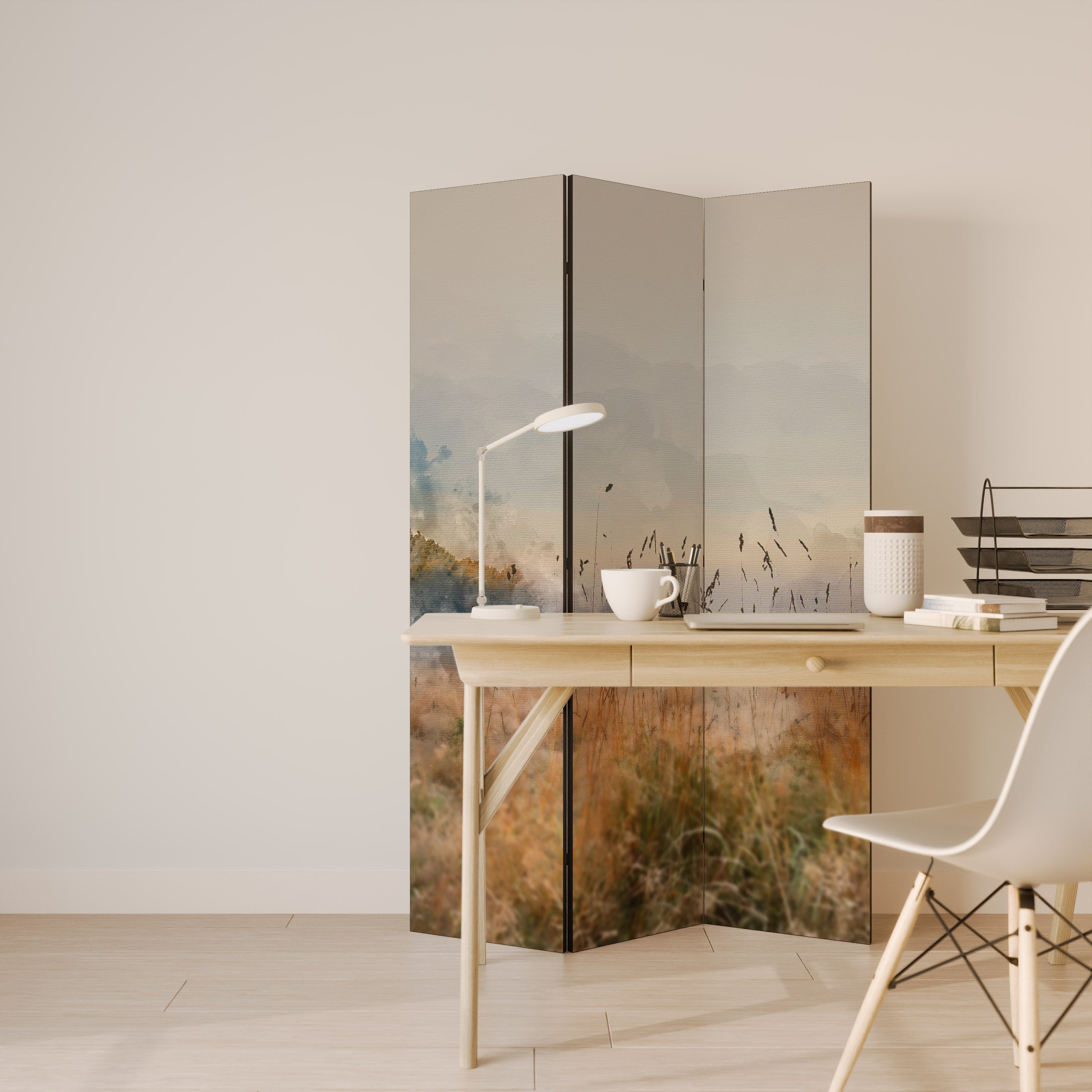 Biombo decorativo de 3 paneles TRISTEZA DE VERANO