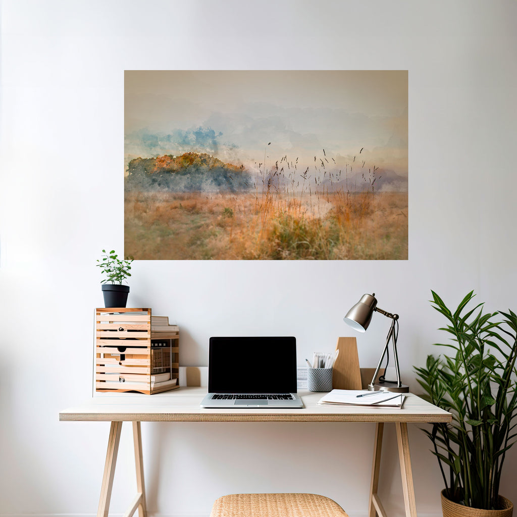 TRISTEZA DE VERANO Póster horizontal autoadhesivo