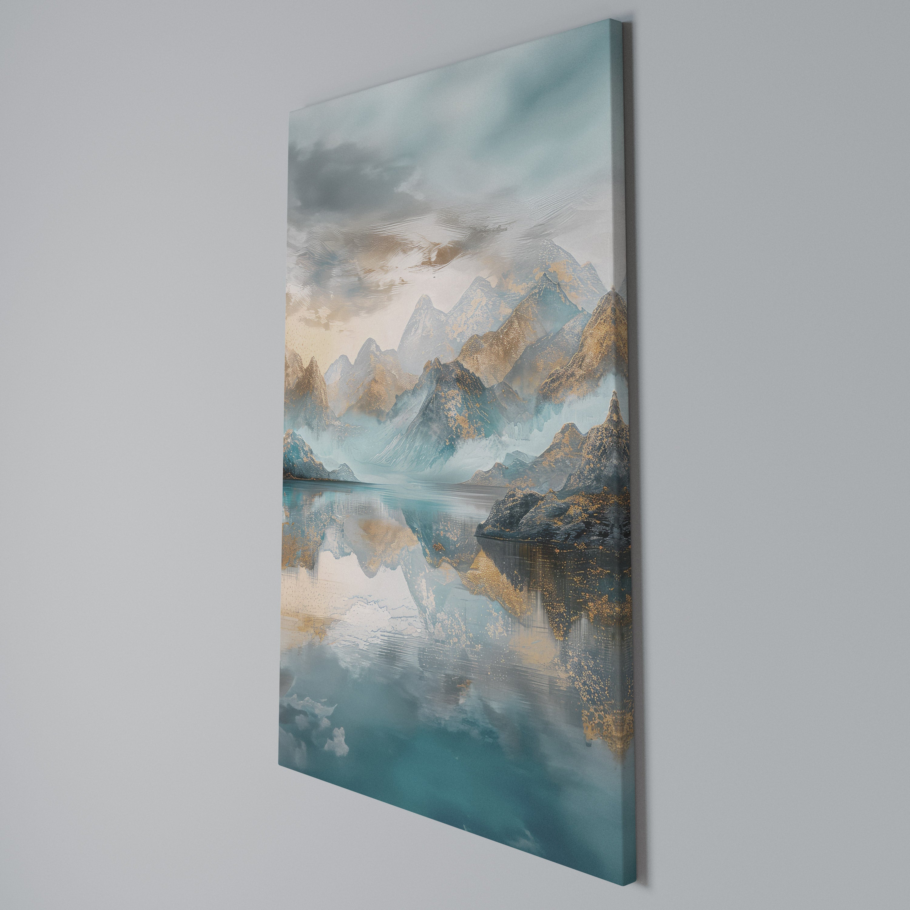 AZURE SUMMITS Cuadro en lienzo vertical