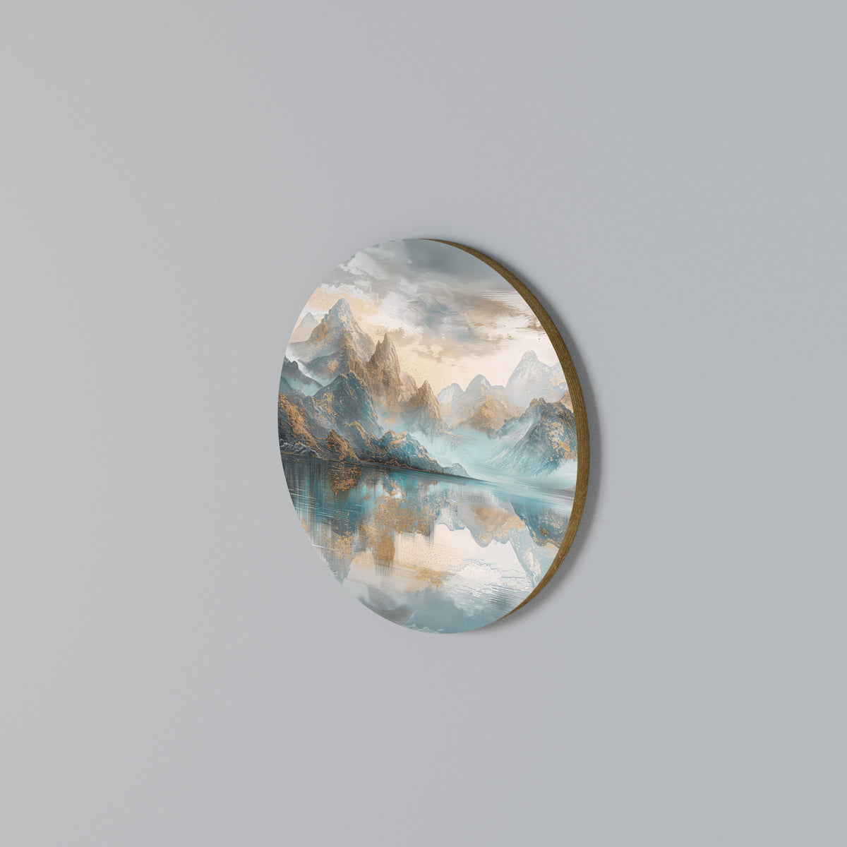 AZURE SUMMITS Arte de pared redondo