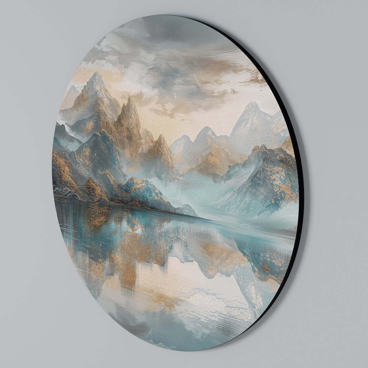 AZURE SUMMITS Arte de pared redondo