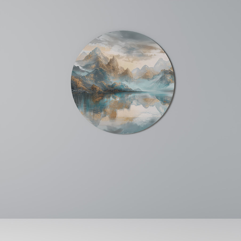 AZURE SUMMITS Round Wall Art