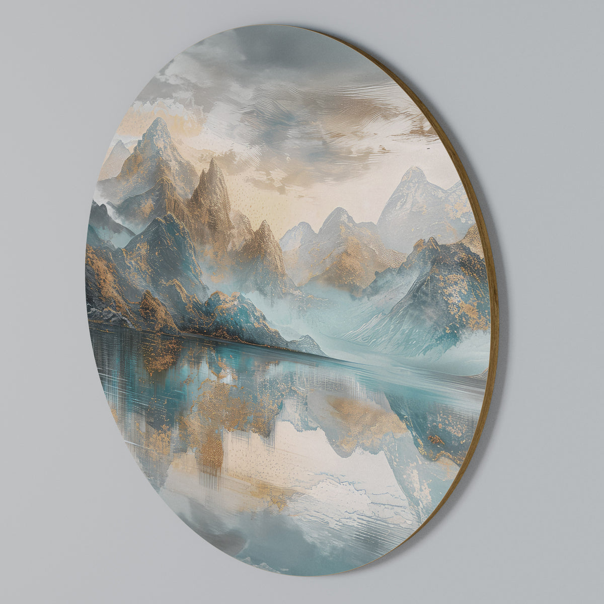 AZURE SUMMITS Arte de pared redondo