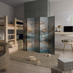 AZURE SUMMITS Biombo Decorativo de 5 Paneles