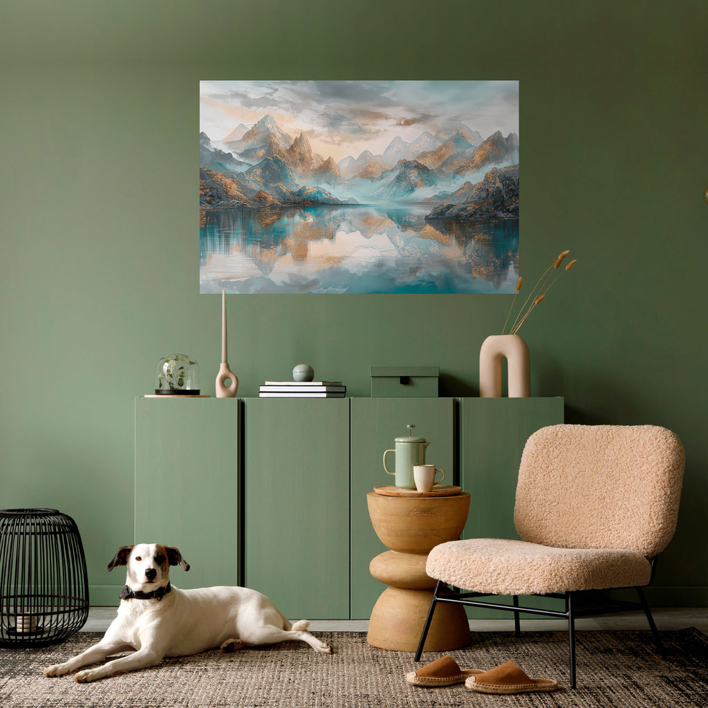 AZURE SUMMITS Peel and Stick Horizontal Poster