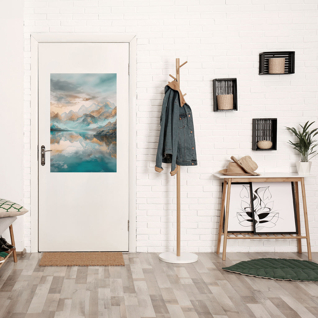 AZURE SUMMITS Peel and Stick Vertical Poster