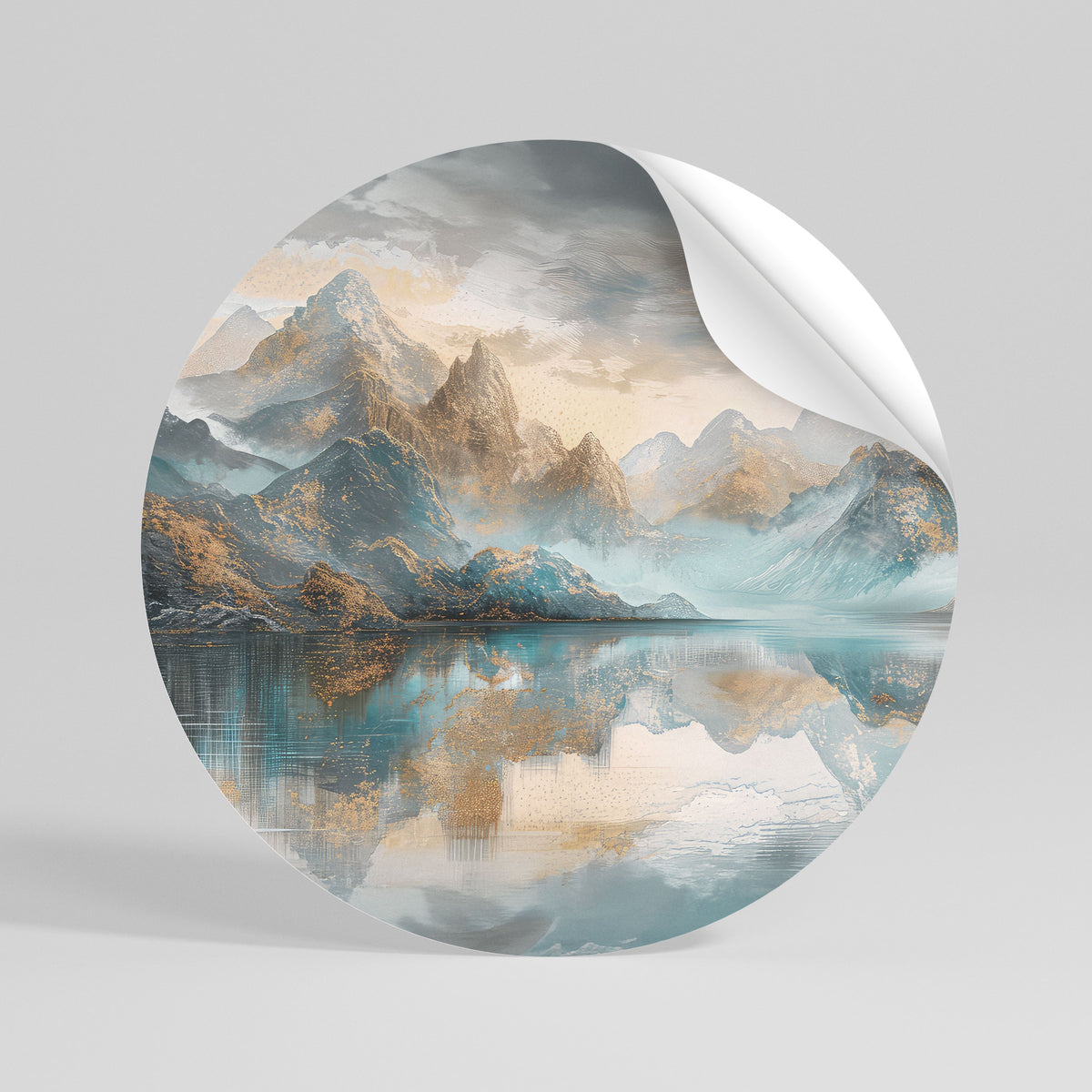 AZURE SUMMITS Vinilo adhesivo redondo