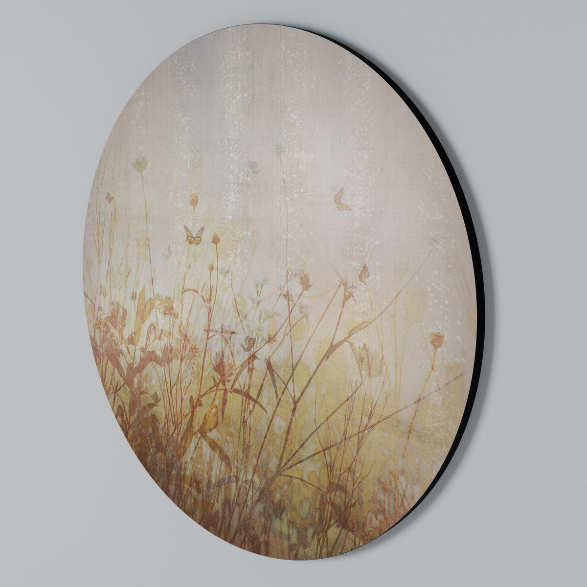 MEADOW BUTTERFLIES Arte de pared redondo