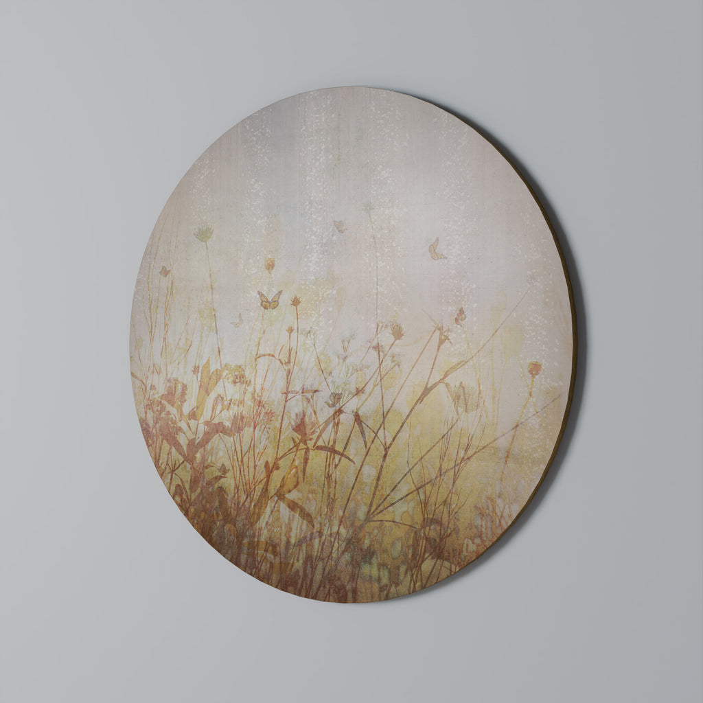 MEADOW BUTTERFLIES Round Wall Art