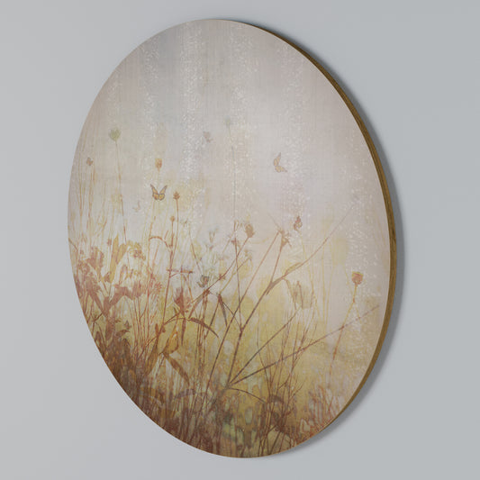 MEADOW BUTTERFLIES Arte de pared redondo