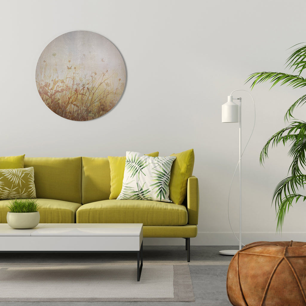 MEADOW BUTTERFLIES Round Wall Art