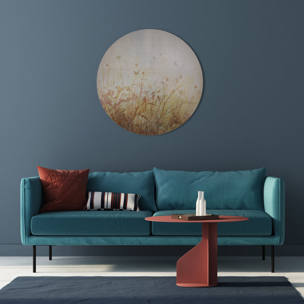 MEADOW BUTTERFLIES Round Wall Art