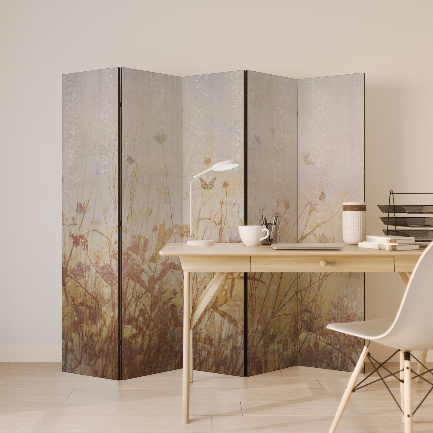 MEADOW BUTTERFLIES Biombo de 5 paneles