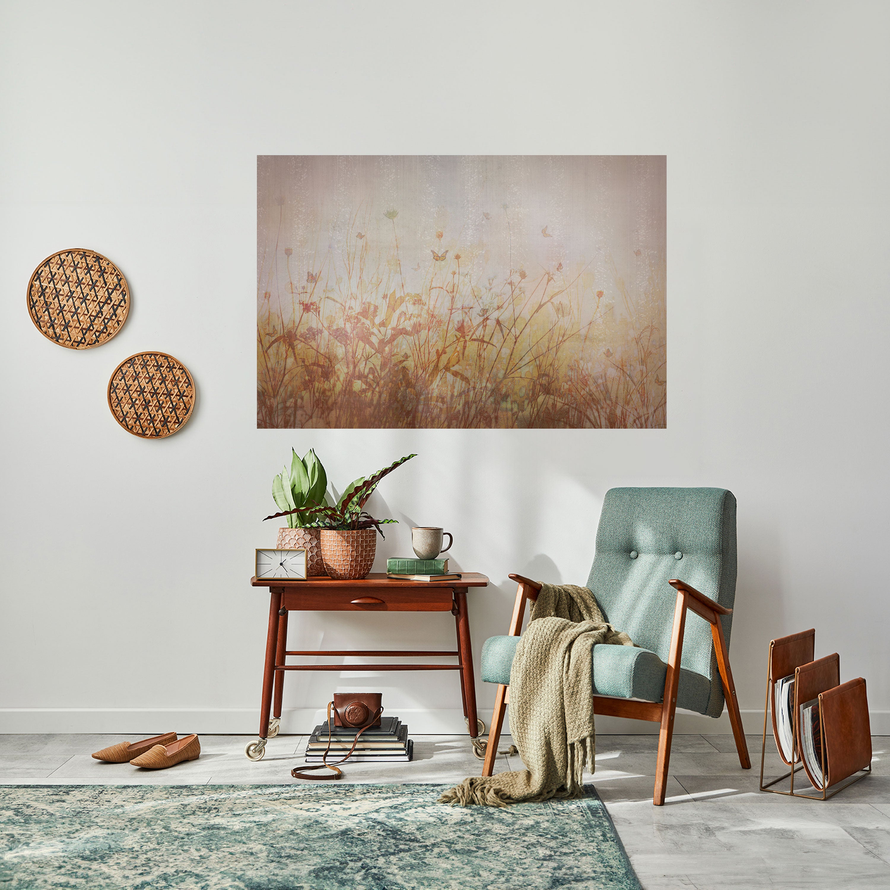 Póster horizontal autoadhesivo MARIPOSAS DE LA PRADERA