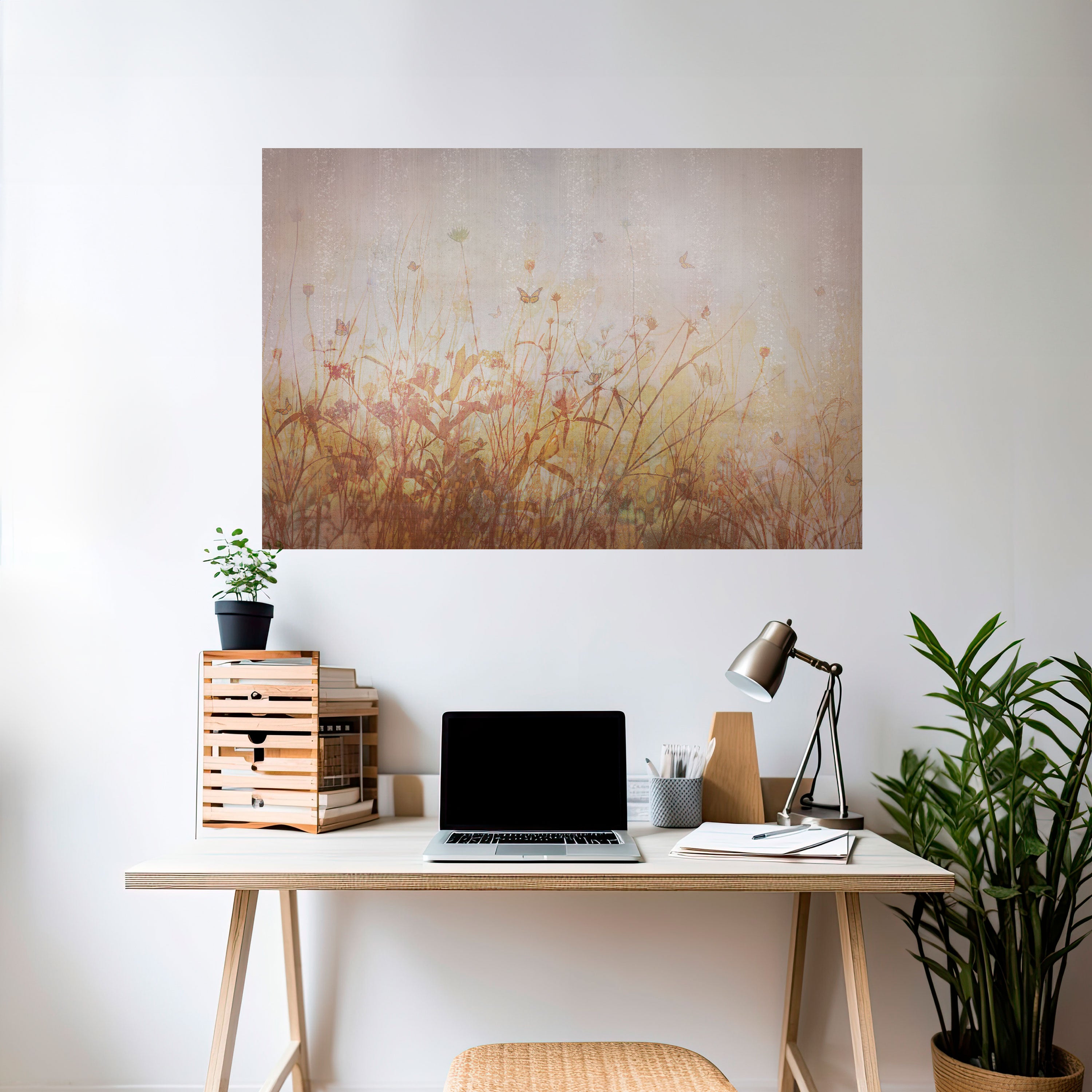 Póster horizontal autoadhesivo MARIPOSAS DE LA PRADERA