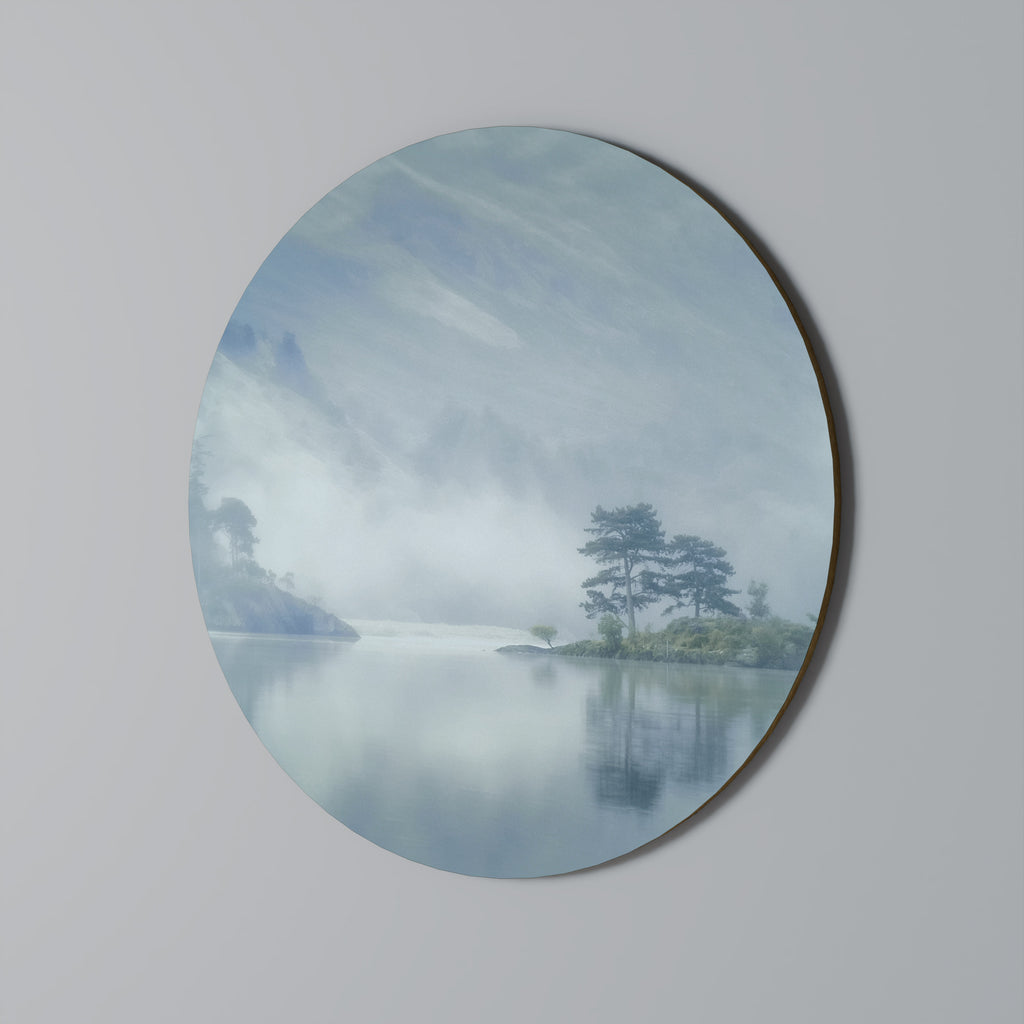 SILVER LAKE Round Wall Art