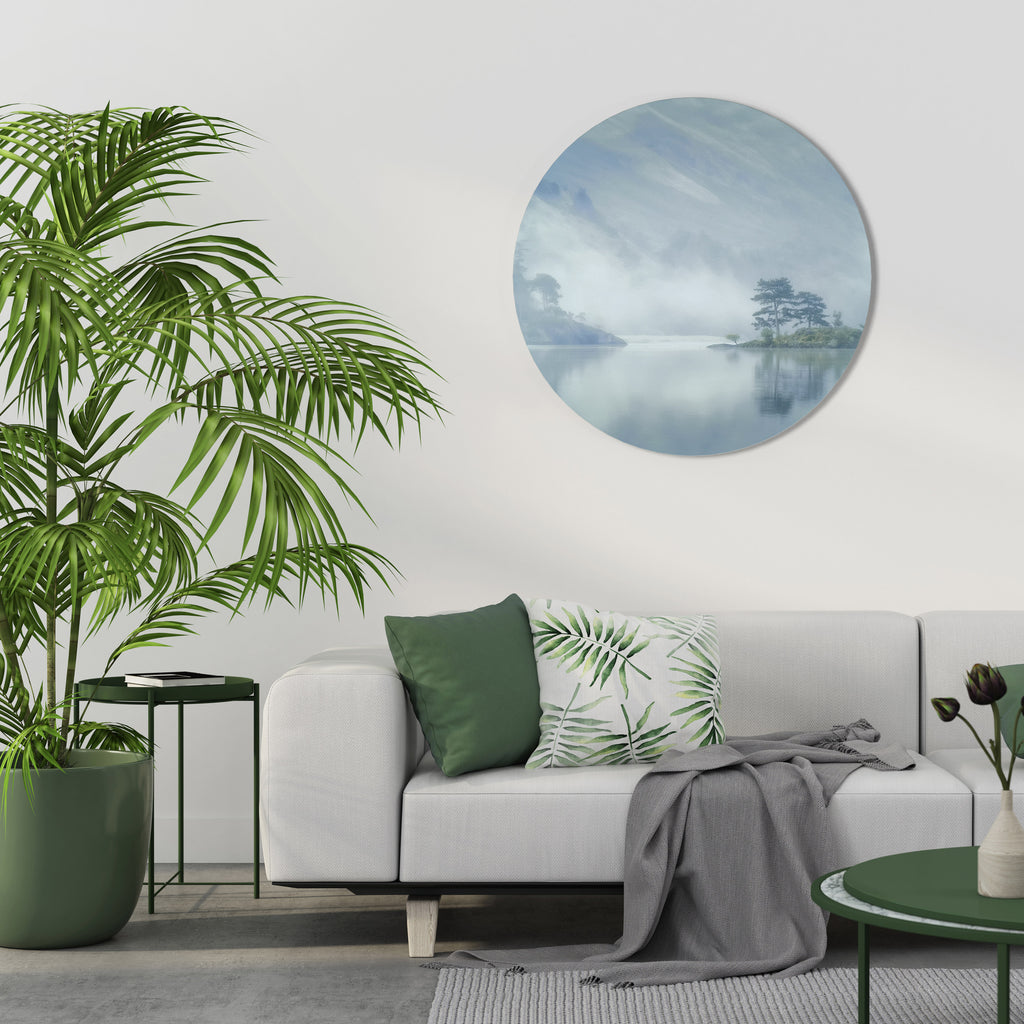 SILVER LAKE Round Wall Art