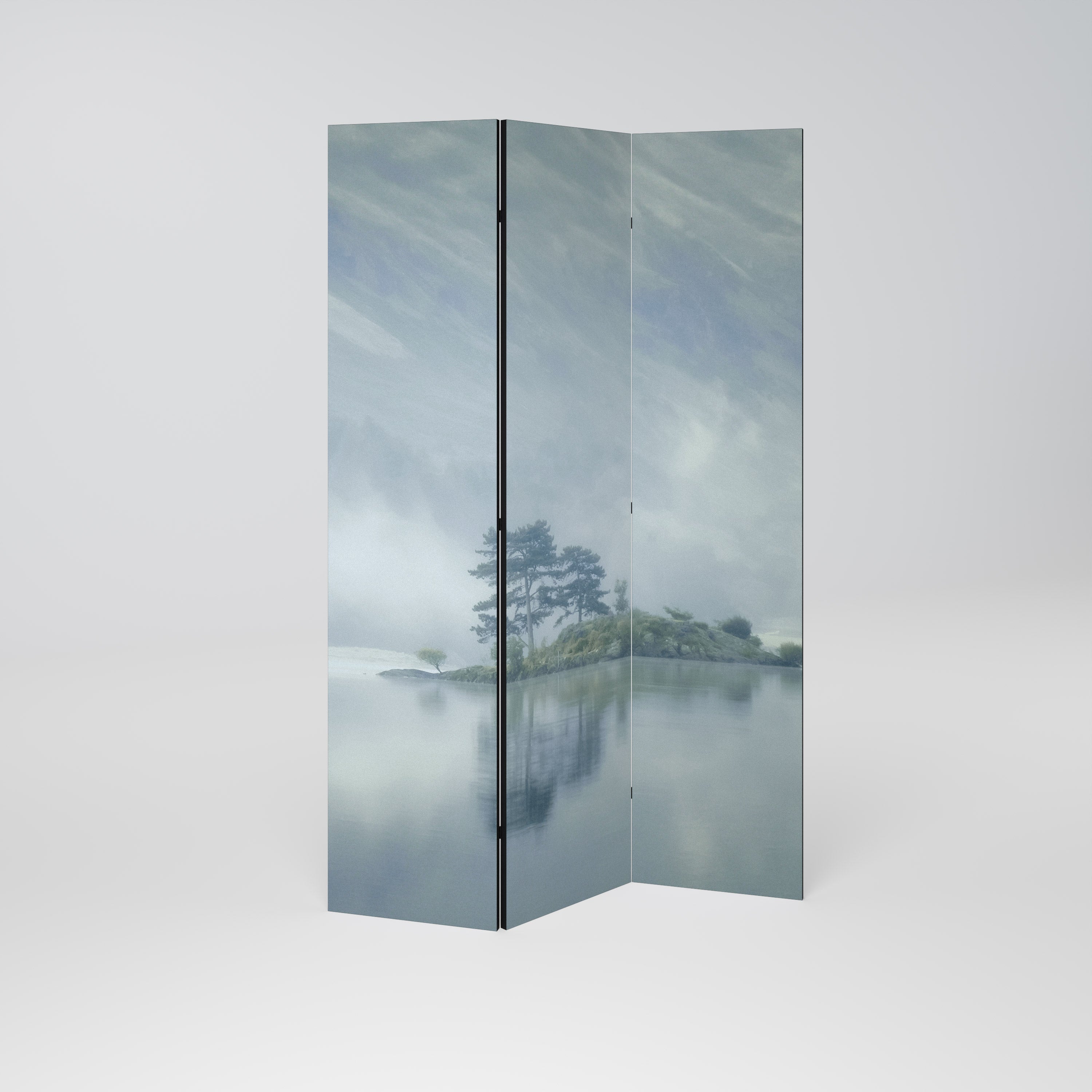 Biombo decorativo de 3 paneles SILVER LAKE