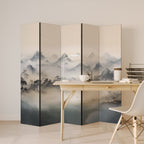 HIDDEN TEMPLE MIST Biombo de 5 paneles