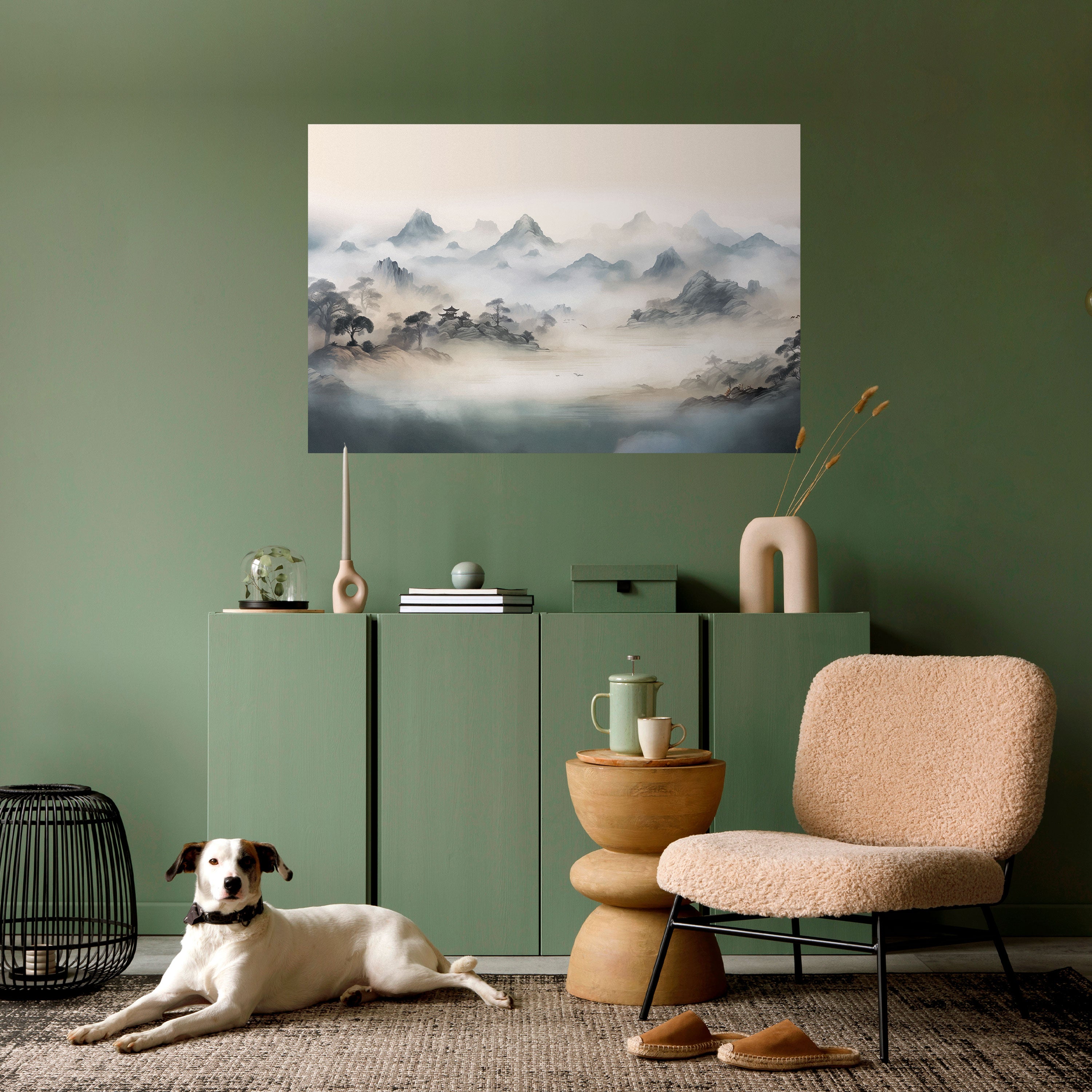 Póster horizontal autoadhesivo de HIDDEN TEMPLE MIST